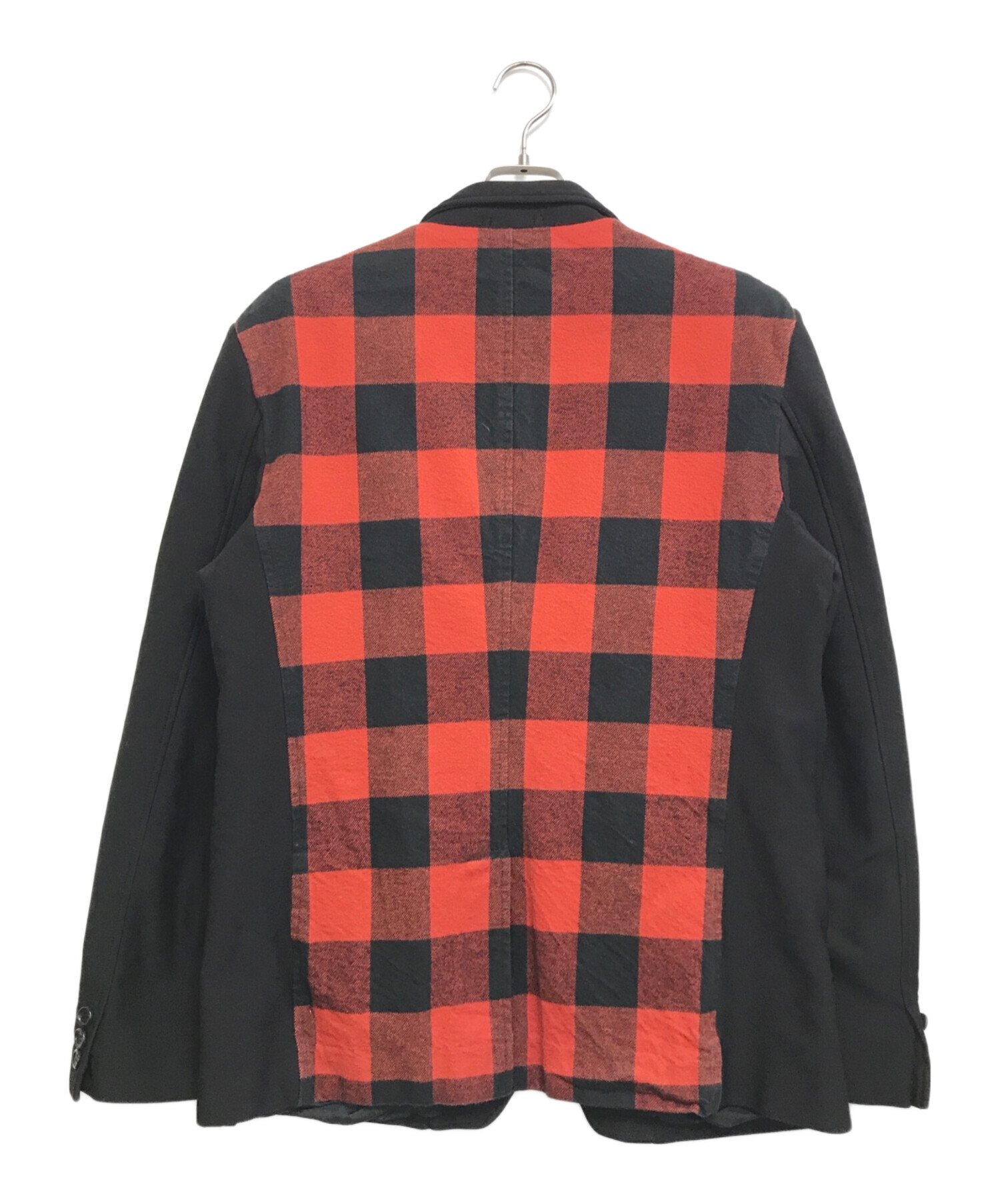 中古・古着通販】COMME des GARCONS HOMME (コムデギャルソン オム) エステルツイルジャージ × 綿チェック製品染ジャケット  ブラック サイズ:M｜ブランド・古着通販 トレファク公式【TREFAC FASHION】スマホサイト