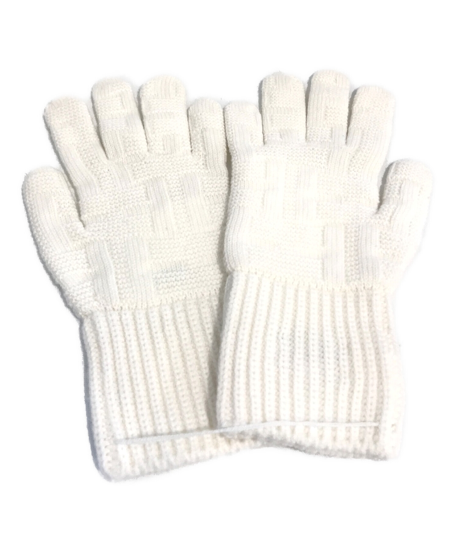 中古・古着通販】HERMES (エルメス) 手袋 ホワイト サイズ:S 未使用品 