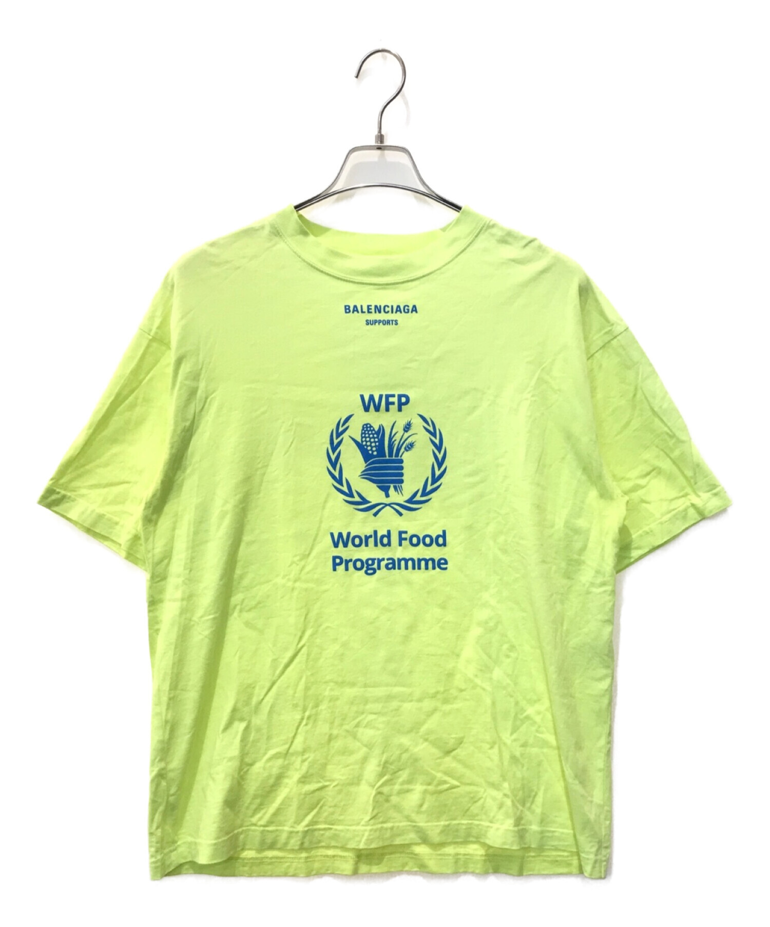 BALENCIAGA (バレンシアガ) WFPプリントロゴTシャツ イエロー サイズ:XS