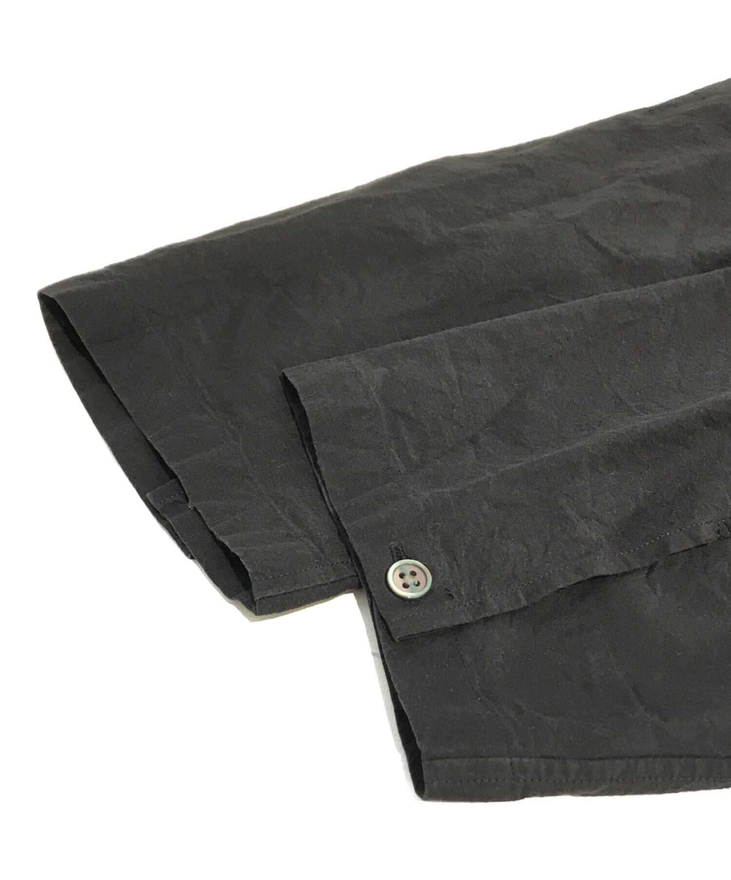 FRAMeWORK (フレームワーク) コットンシルクオーガンジースキッパーシャツ ブラック サイズ:不明