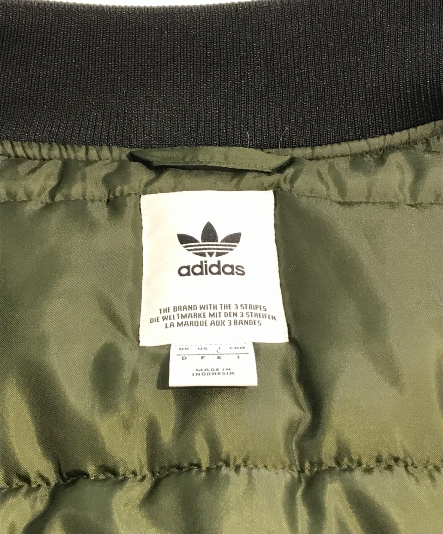 adidas (アディダス) LONG BOMBER JACKET ブラック サイズ:L