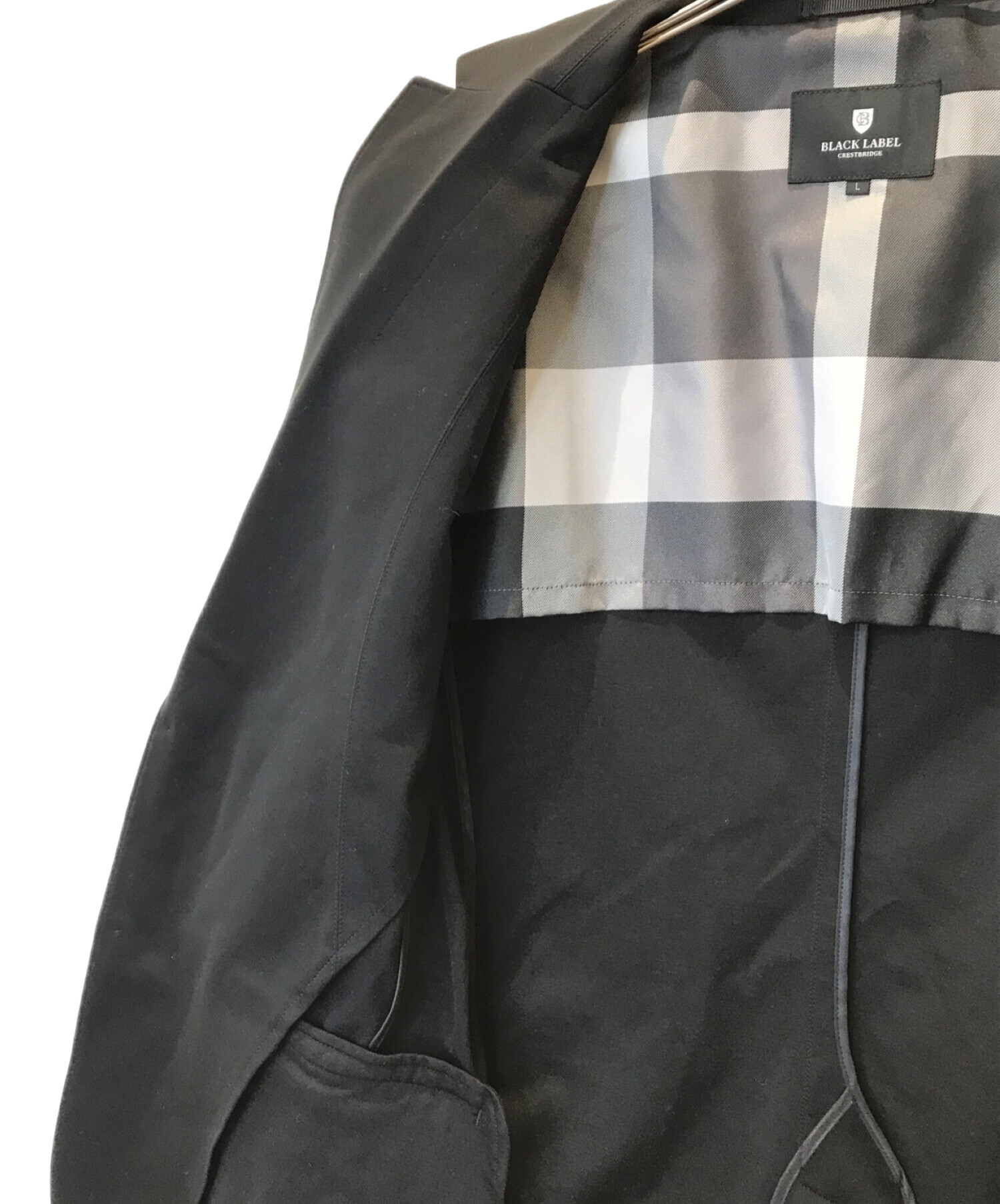BLACK LABEL CRESTBRIDGE (ブラックレーベル クレストブリッジ) テーラードジャケット ブラック サイズ:L