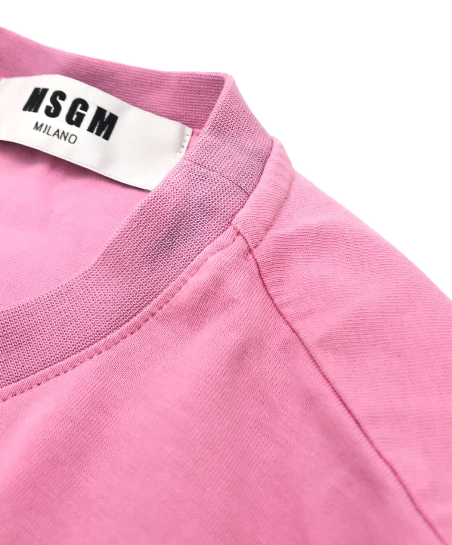 中古・古着通販】MSGM (エムエスジーエム) Tシャツ ピンク サイズ:M