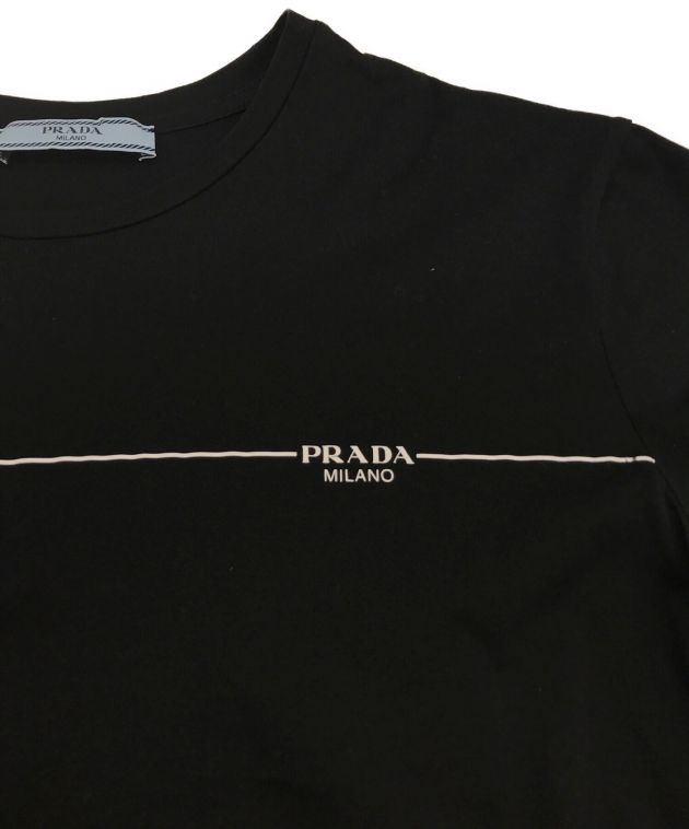 PRADA (プラダ) Tシャツ ブラック サイズ:40