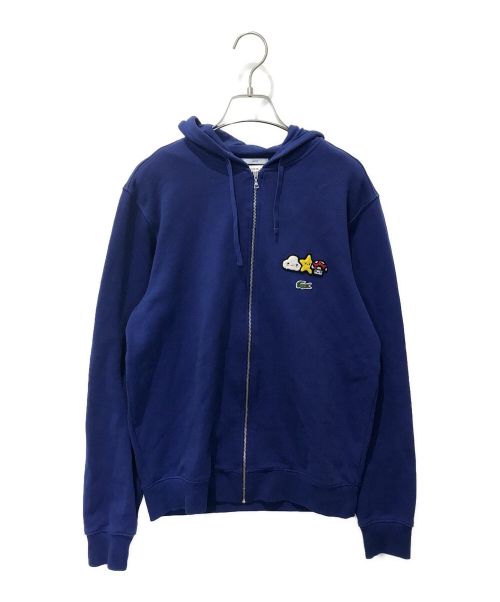 【中古・古着通販】LACOSTE (ラコステ) ジップパーカー ブルー