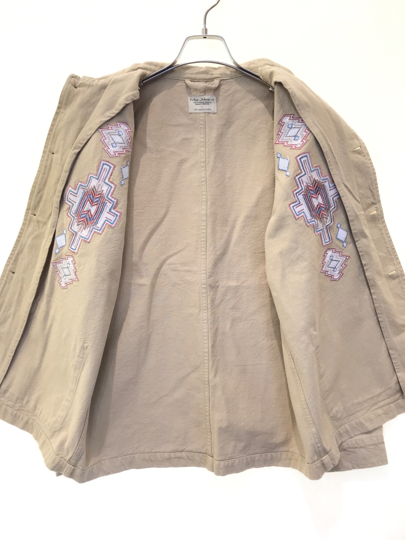 NUDIE JEANS (ヌーディー・ジーンズ) BARNEY WORKER JACKET DESERT ベージュ サイズ:S