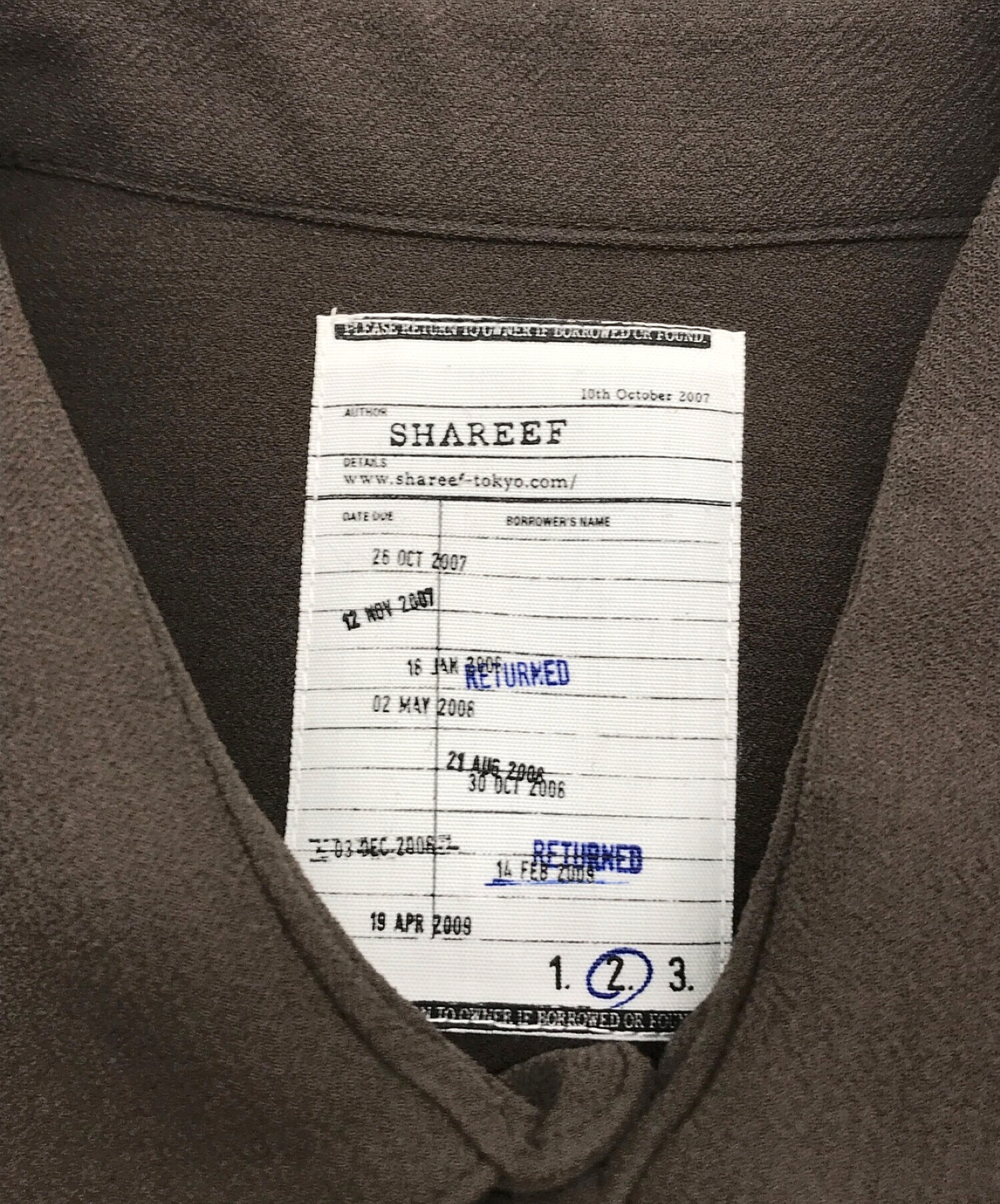 中古・古着通販】SHAREEF (シャリーフ) W-FACE GEORGETTE LACE-UP