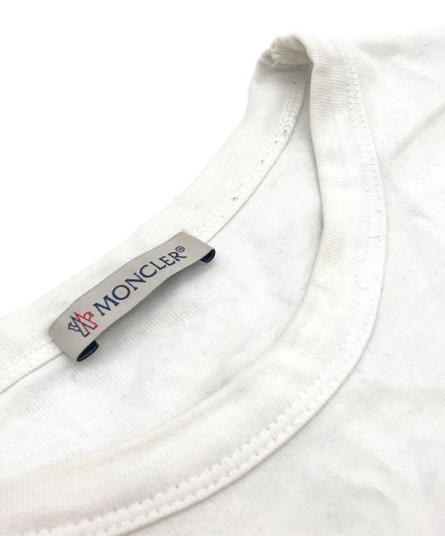 中古・古着通販】MONCLER (モンクレール) ロゴTシャツ ホワイト サイズ 