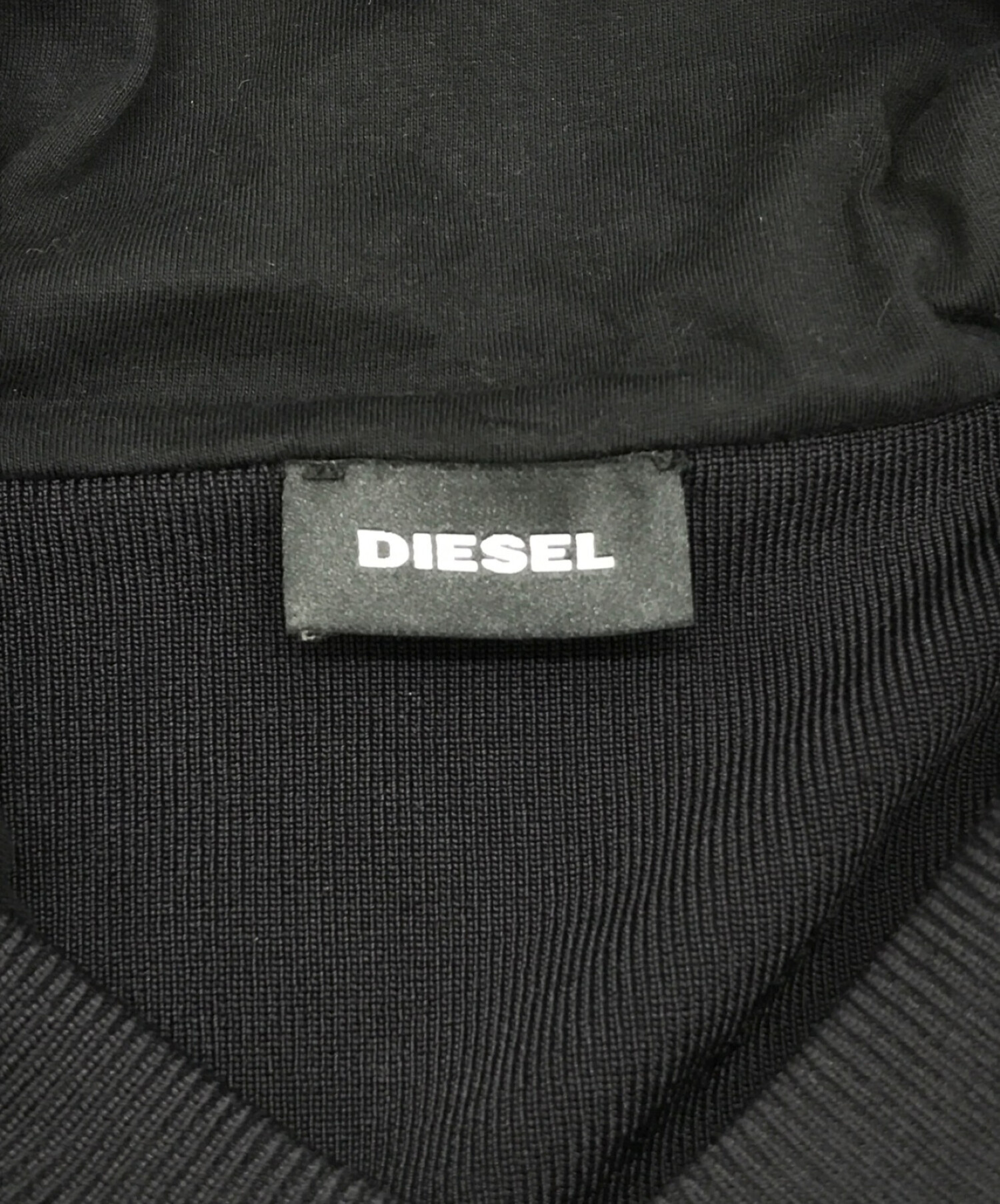 中古・古着通販】DIESEL (ディーゼル) ニットパーカー ブラック サイズ