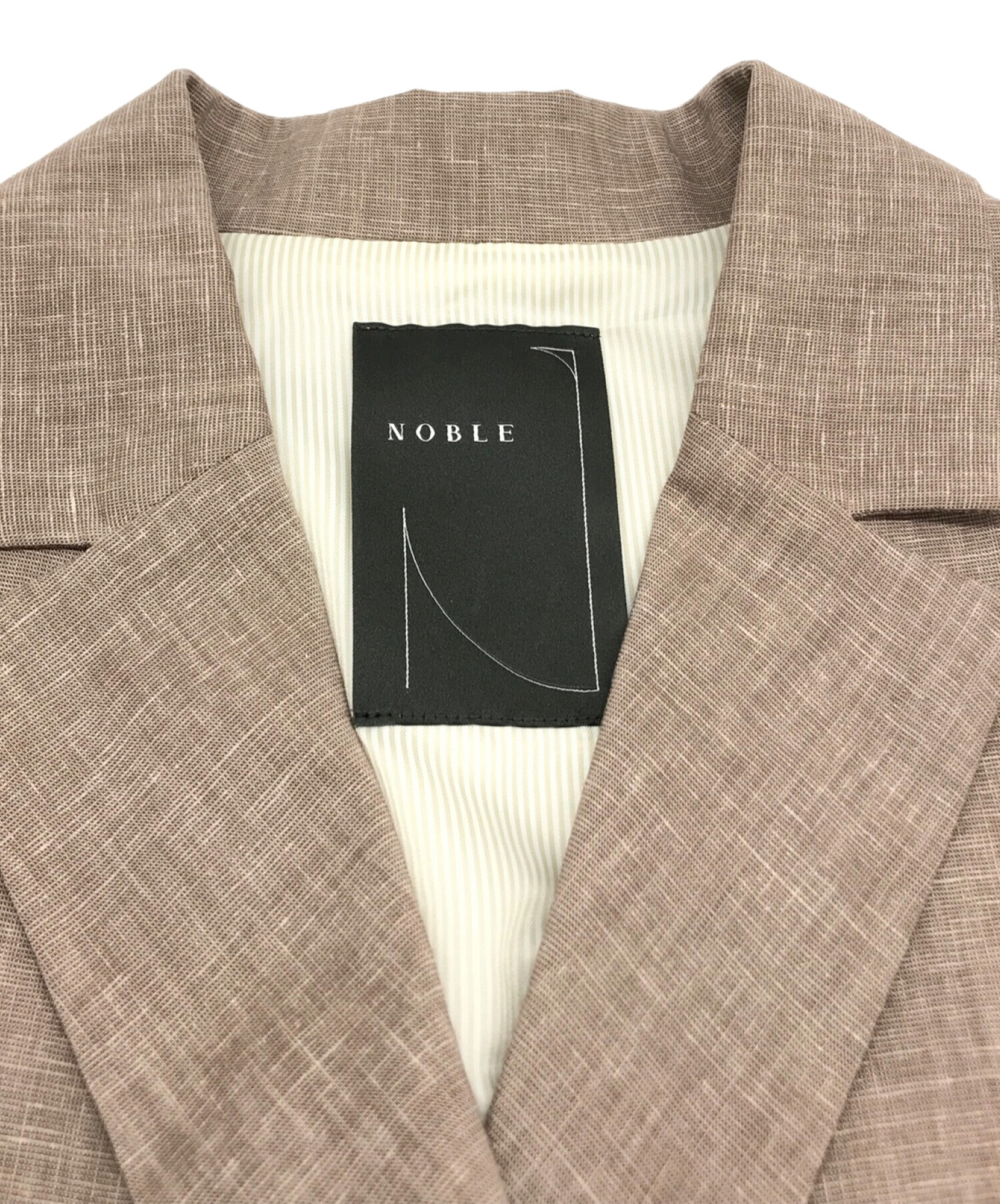 中古・古着通販】Noble (ノーブル) 麻ストレッチダブルブレスト