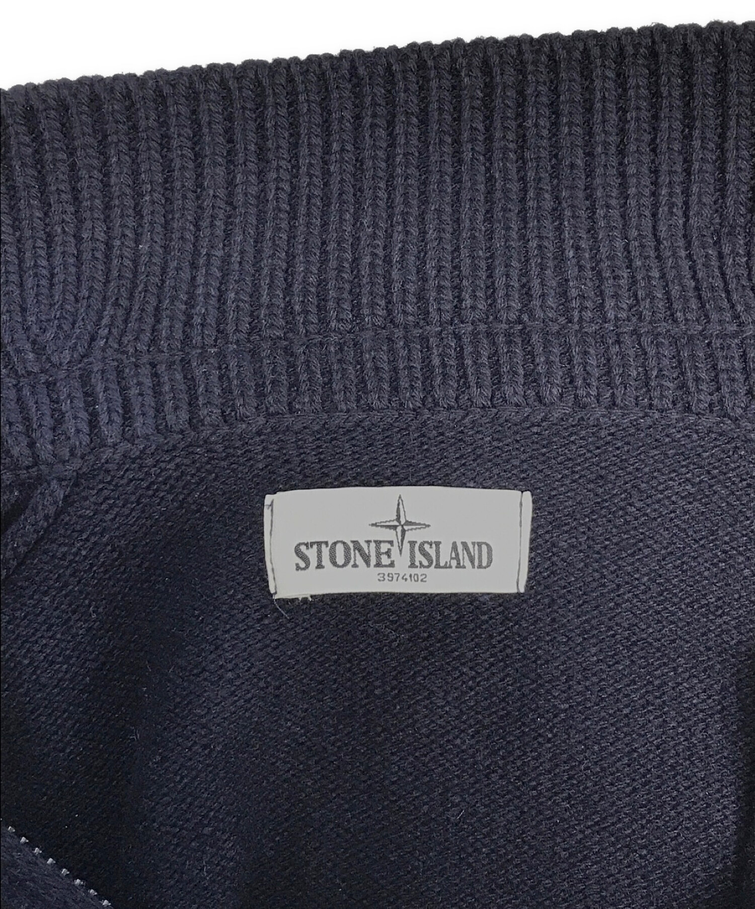 STONE ISLAND (ストーンアイランド) フルジップニットカーディガン ネイビー サイズ:M