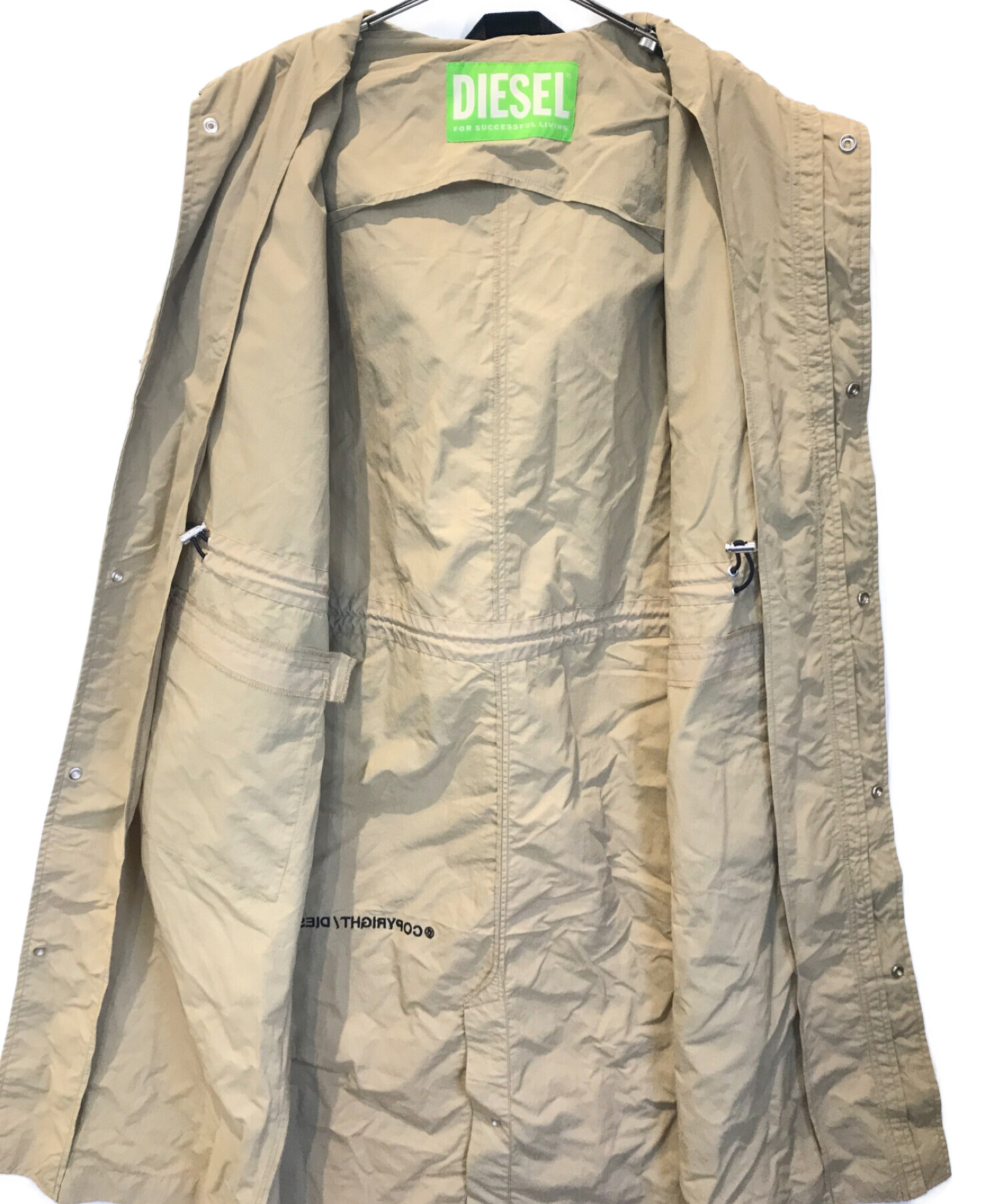 中古・古着通販】DIESEL (ディーゼル) モッズコート ベージュ サイズ:M