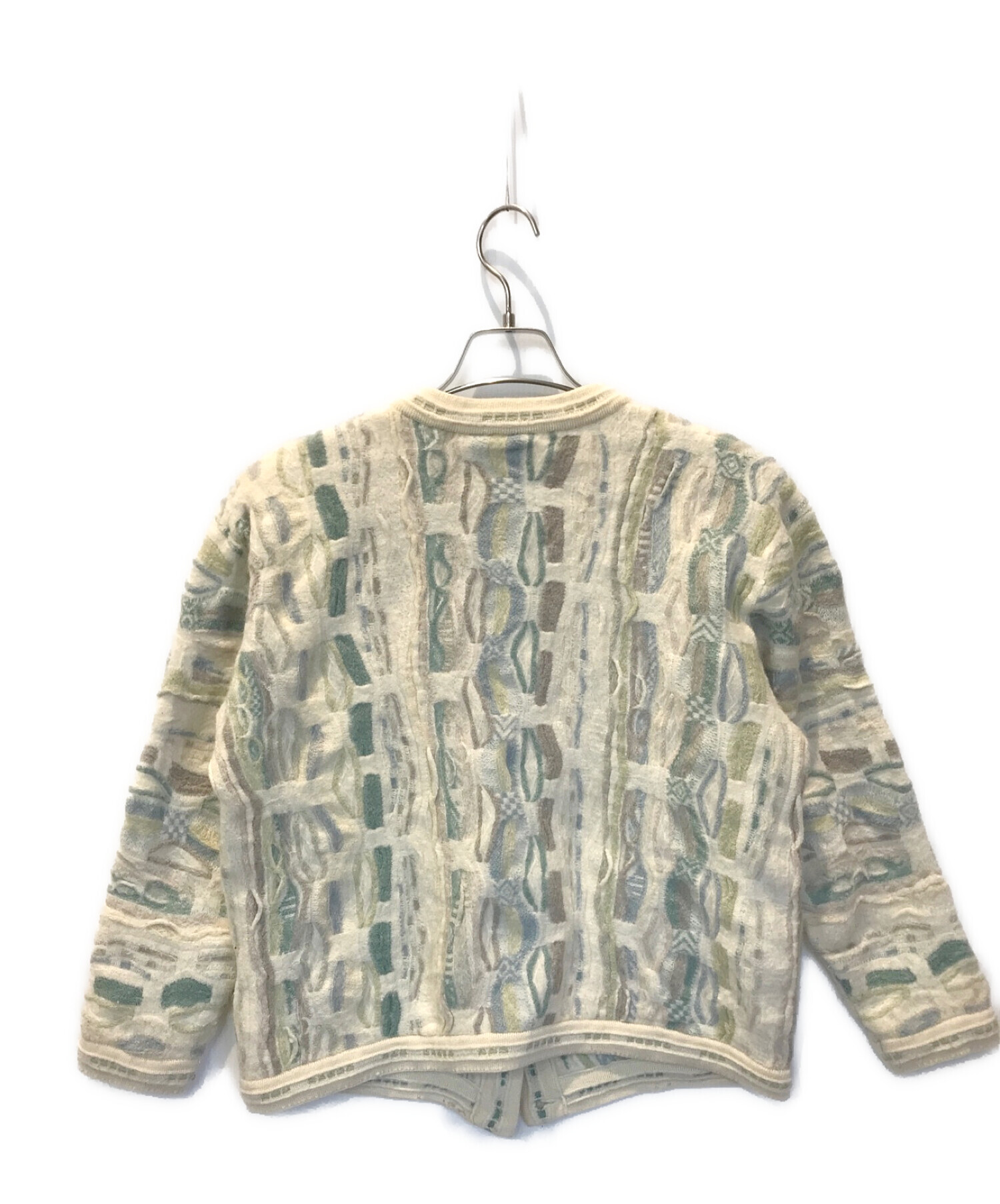 中古・古着通販】Coogi (クージー) 3Dニットカーディガン ベージュ