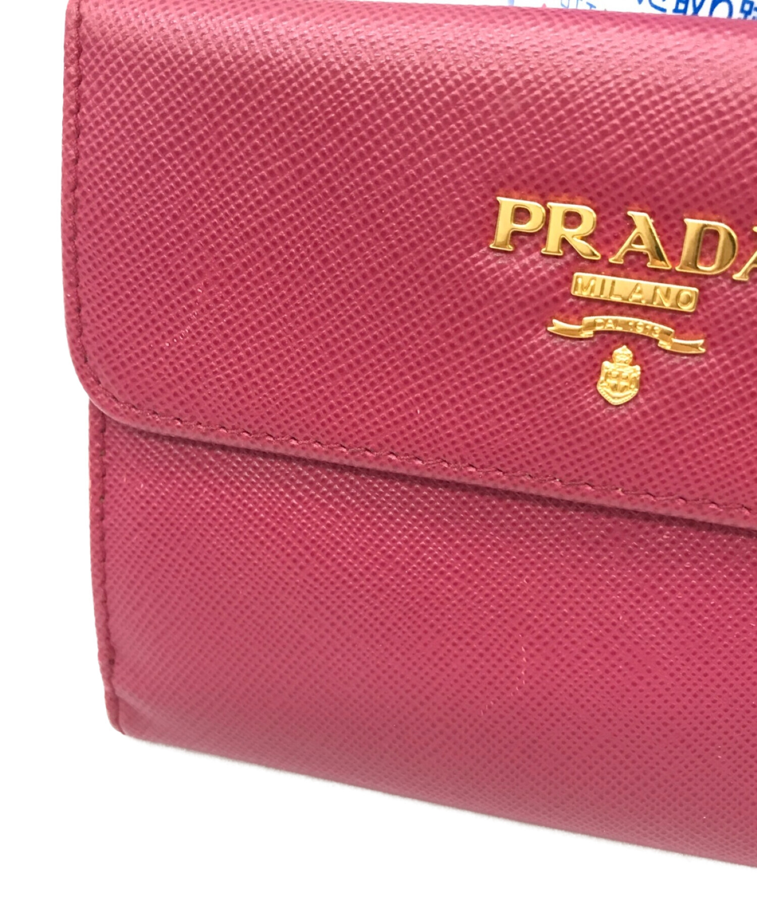 中古・古着通販】PRADA (プラダ) サフィアーノコンパクトウォレット