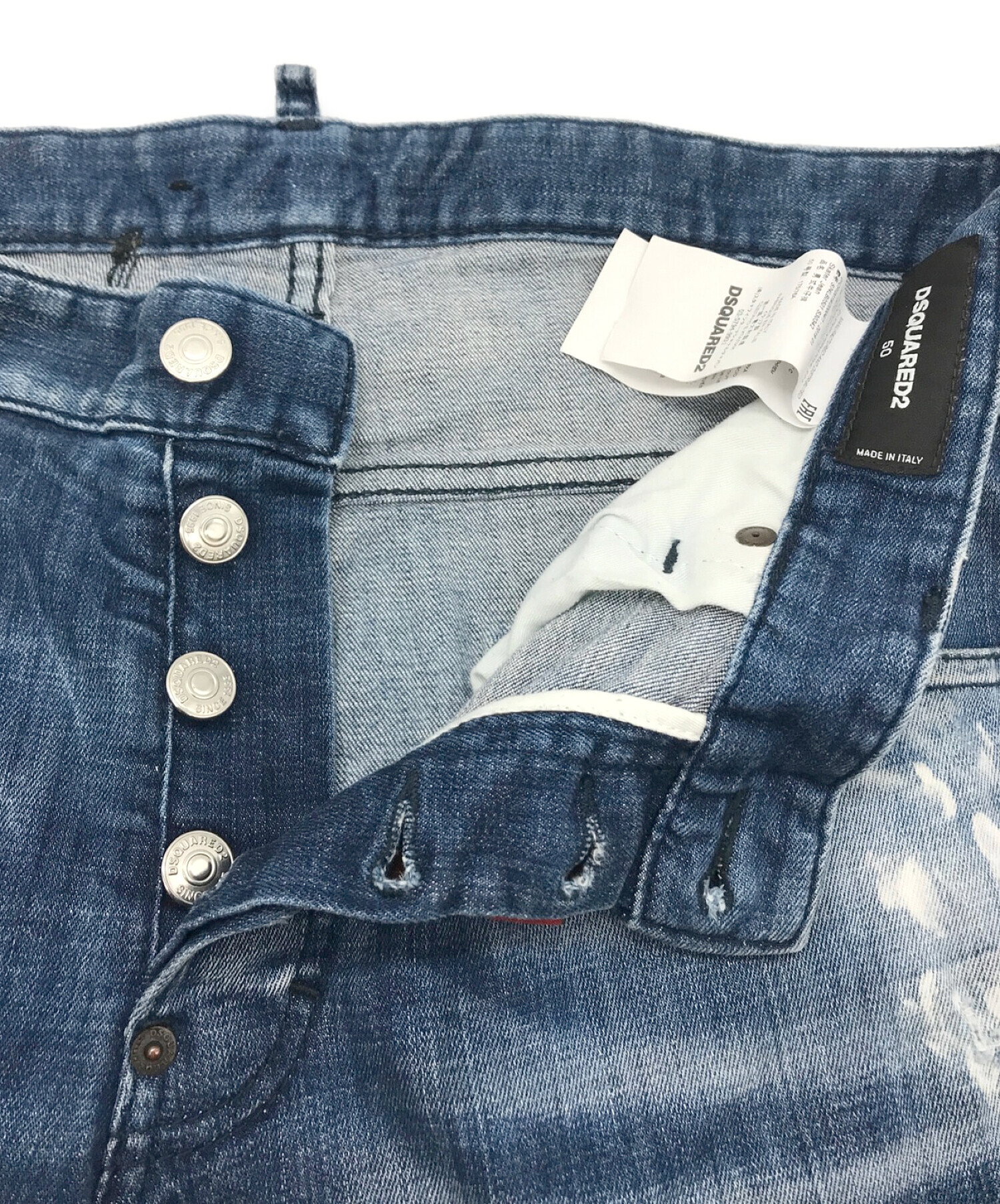 中古・古着通販】DSQUARED2 (ディースクエアード) ペンキ加工ダメージ