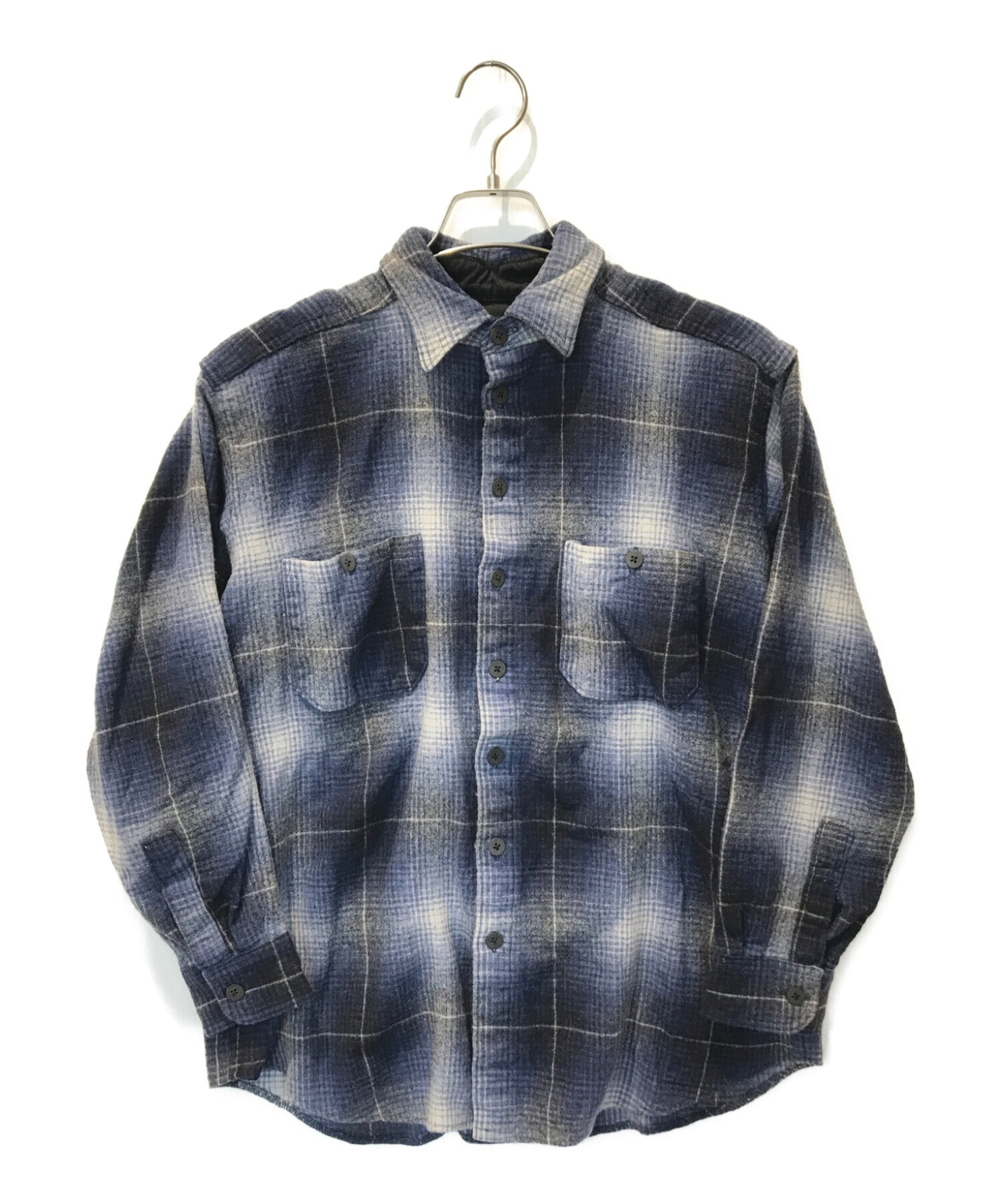 WOOLRICH (ウールリッチ) オンブレチェックシャツ ブルー サイズ:L