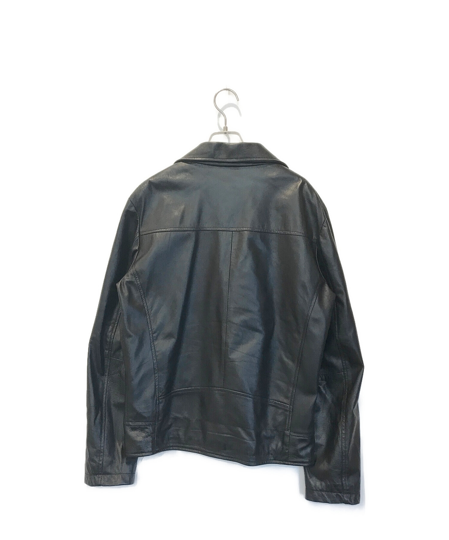 DACUTE (ダクテ) シープスキンダブルライダースジャケット ブラック サイズ:XL