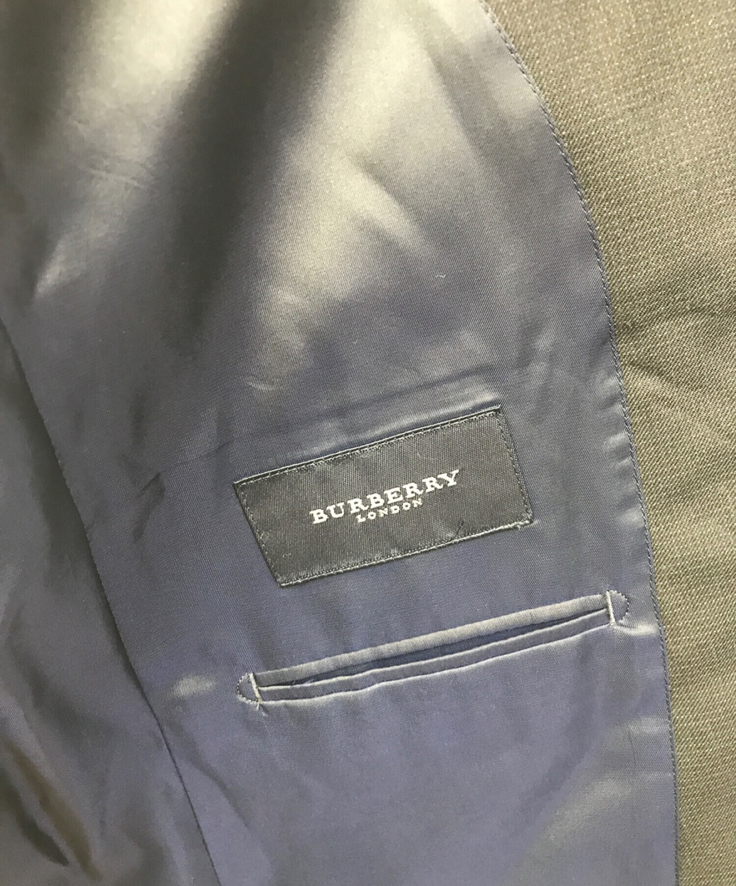 中古・古着通販】BURBERRY (バーバリー) セットアップスーツ ネイビー 