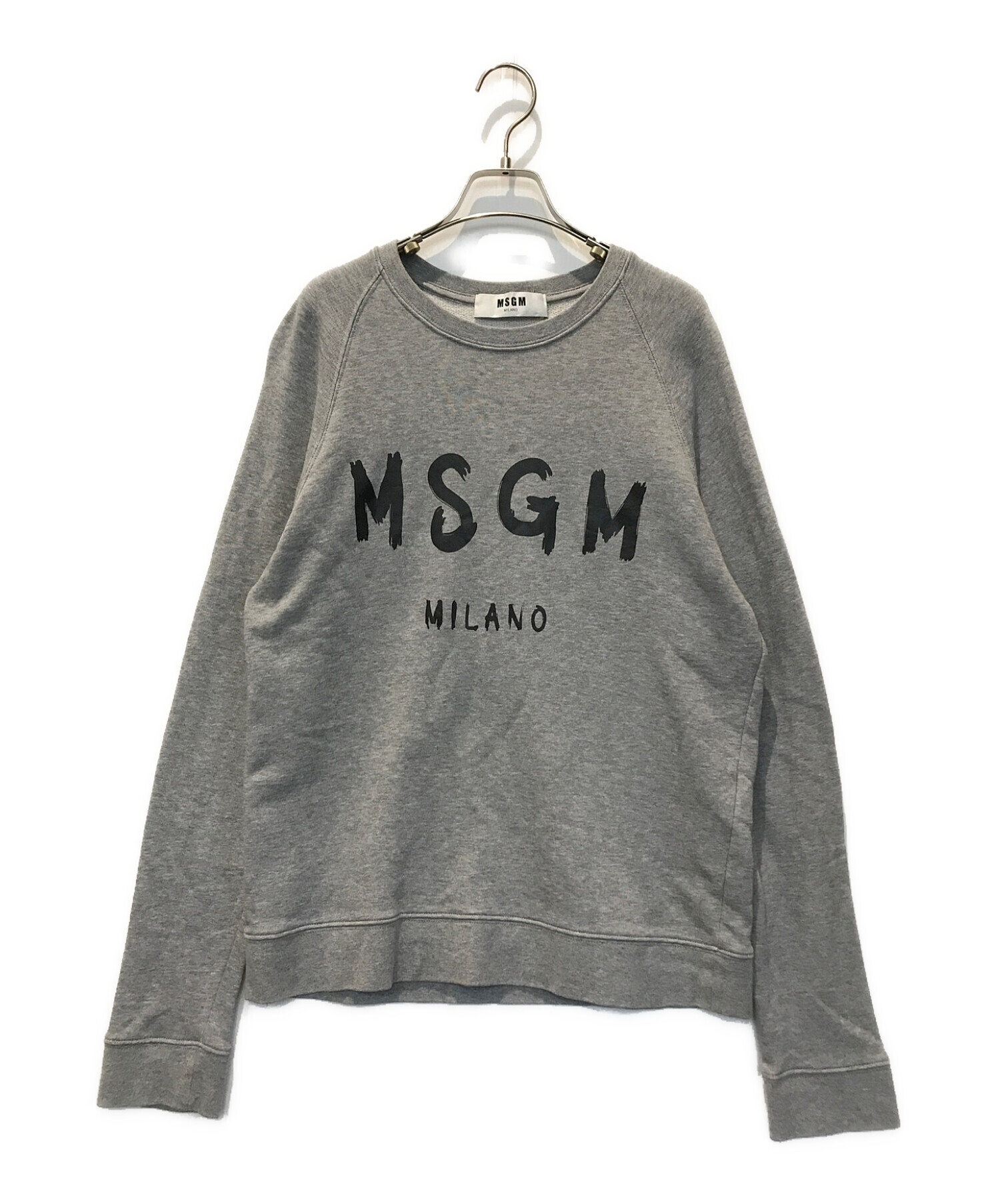 中古・古着通販】MSGM (エムエスジーエム) ロゴスウェット グレー