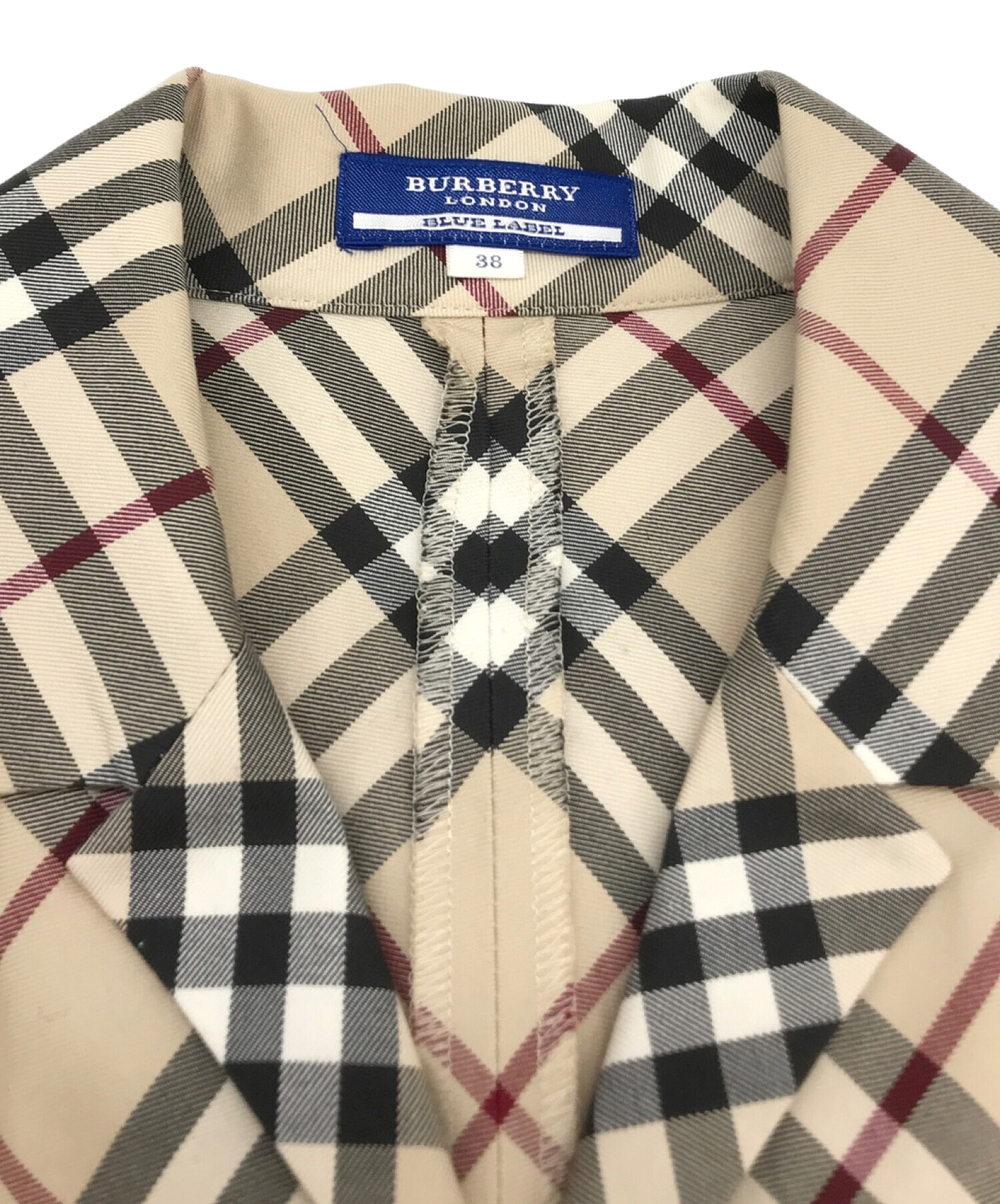 BURBERRY BLUE LABEL (バーバリーブルーレーベル) ノヴァチェックS/Sシャツワンピース ベージュ サイズ:38