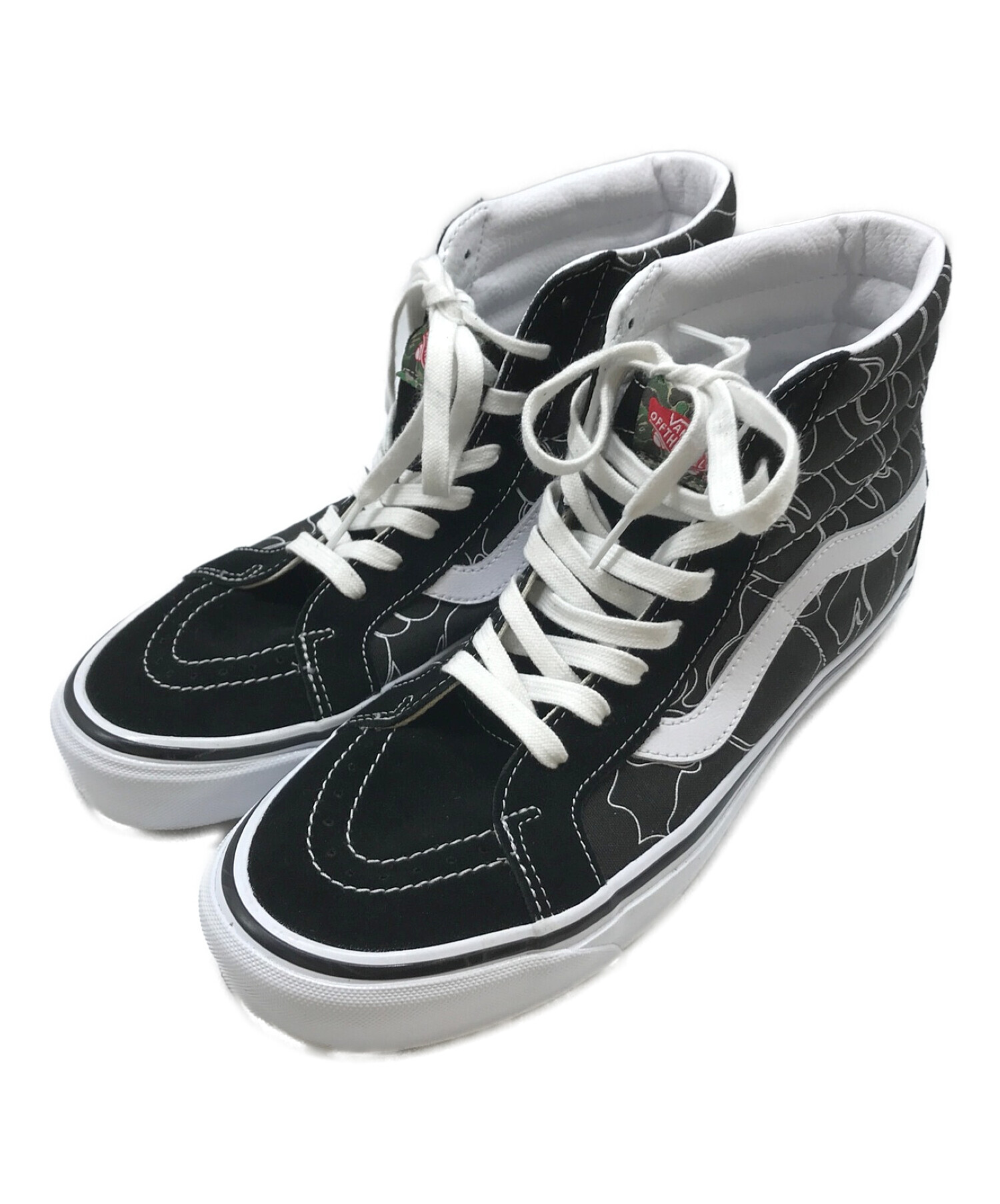 VANS (バンズ) A BATHING APE (アベイシングエイプ) ハイカットスニーカー ブラック サイズ:28.5