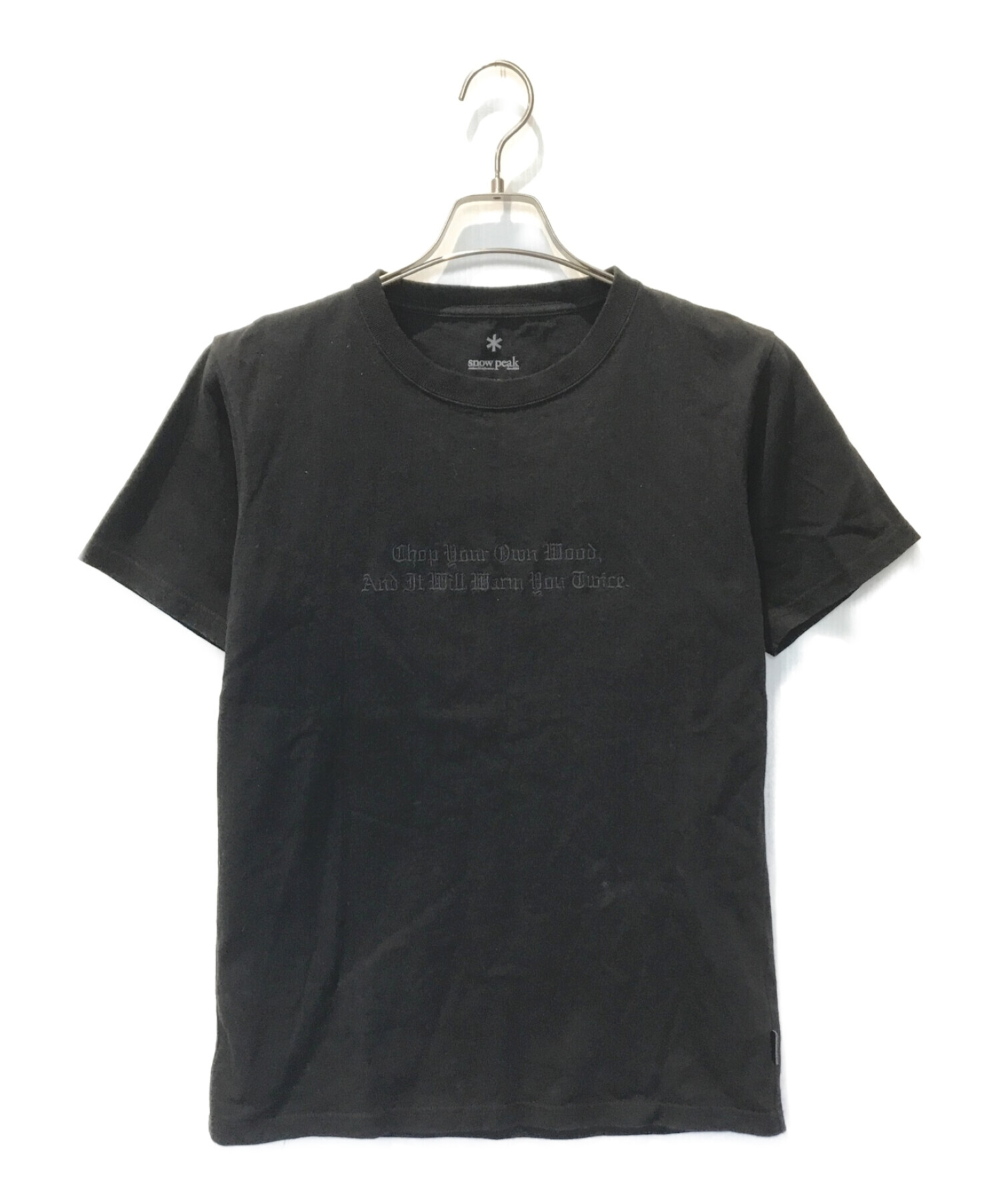 snow peak (スノーピーク) Tシャツ ブラック サイズ:M