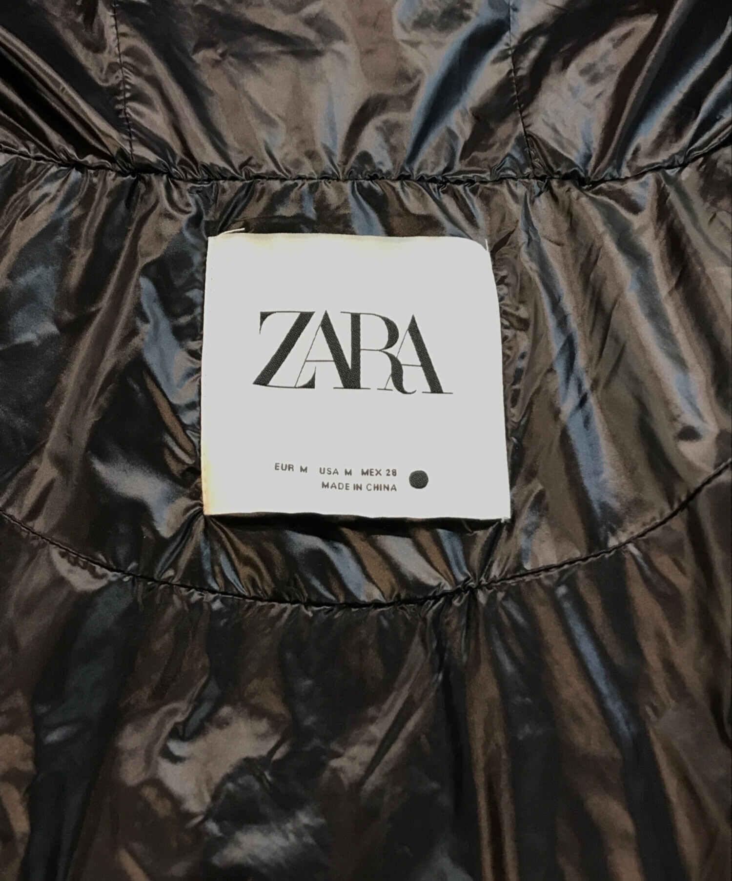 中古・古着通販】ZARA (ザラ) 中綿ジャケット ブラック サイズ:M 未使用品｜ブランド・古着通販 トレファク公式【TREFAC  FASHION】スマホサイト