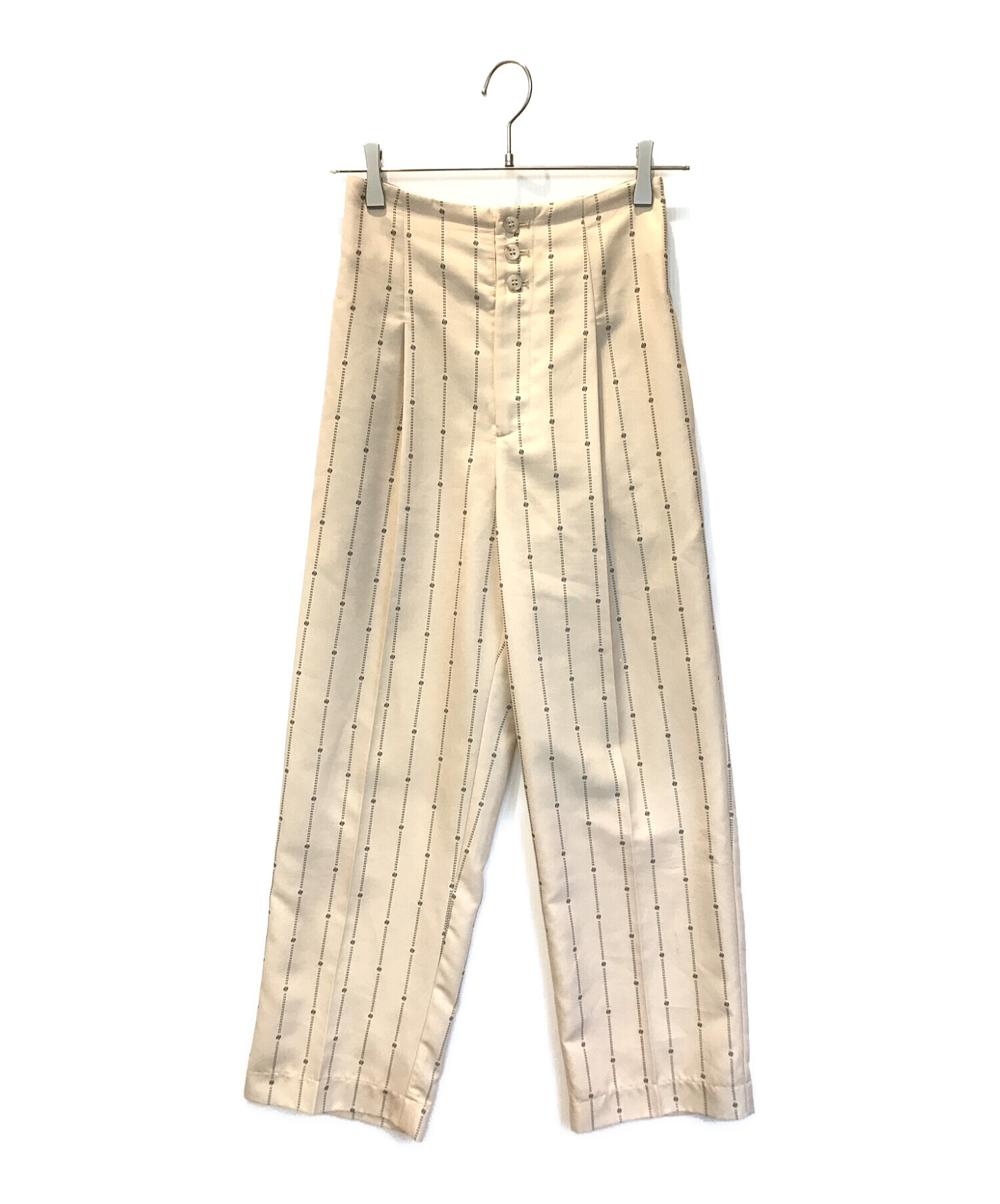 中古・古着通販】AMeLIE (アメリ) 2WAY LOGO STRIPE STRAIGHT PANTS ベージュ サイズ:S｜ブランド・古着通販  トレファク公式【TREFAC FASHION】スマホサイト