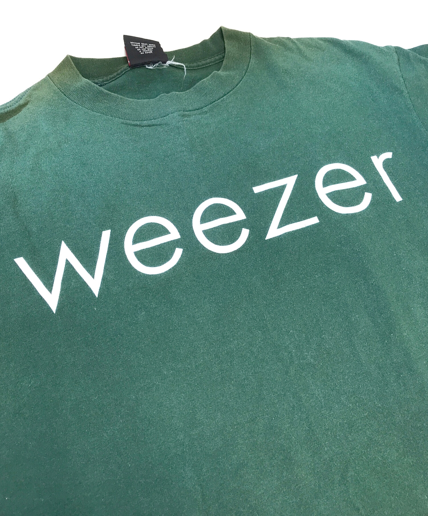 バンドTシャツ (バンドTシャツ) 90s weezer(ウィーザー) バンドTシャツ グリーン サイズ:L