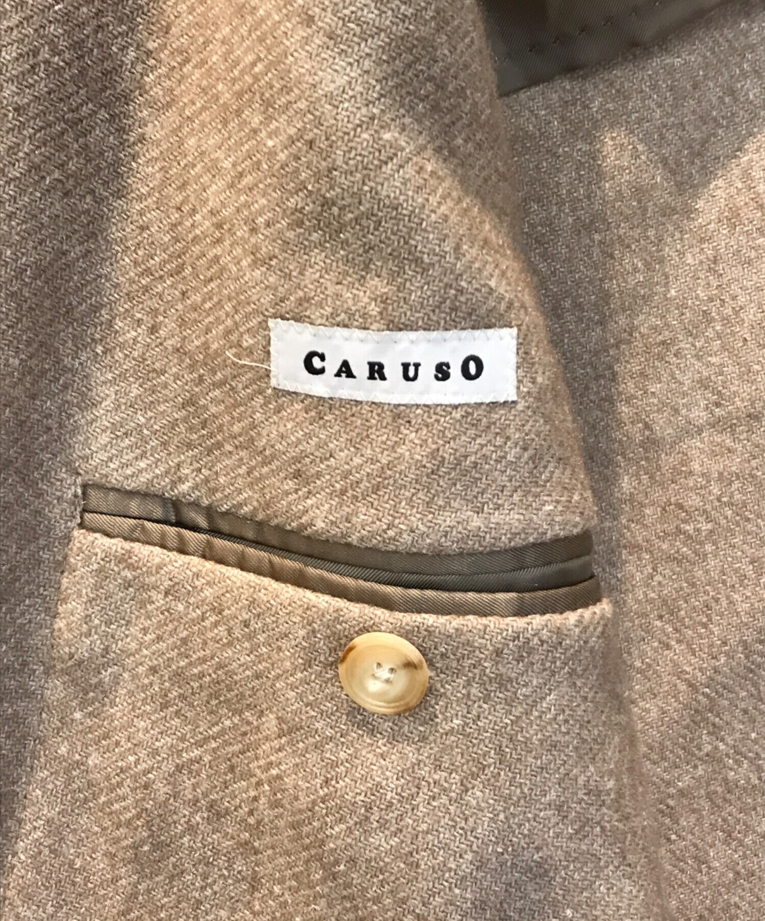 CARUSO (カルーゾ) カシミヤ混ダブルジャケット ベージュ サイズ:50