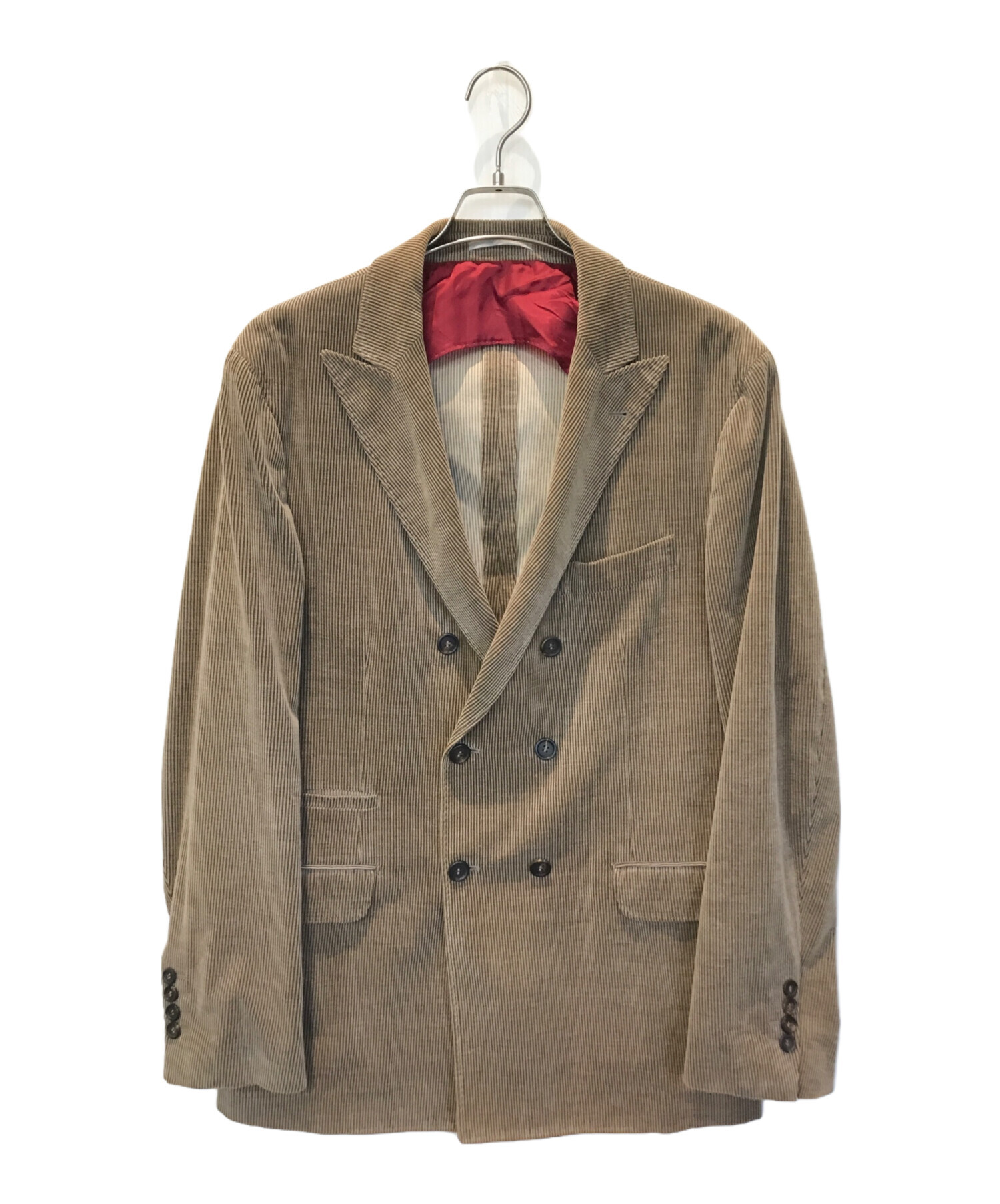 中古・古着通販】BRUNELLO CUCINELLI (ブルネロクチネリ) コーデュロイダブルジャケット ブラウン サイズ:50｜ブランド・古着通販  トレファク公式【TREFAC FASHION】スマホサイト