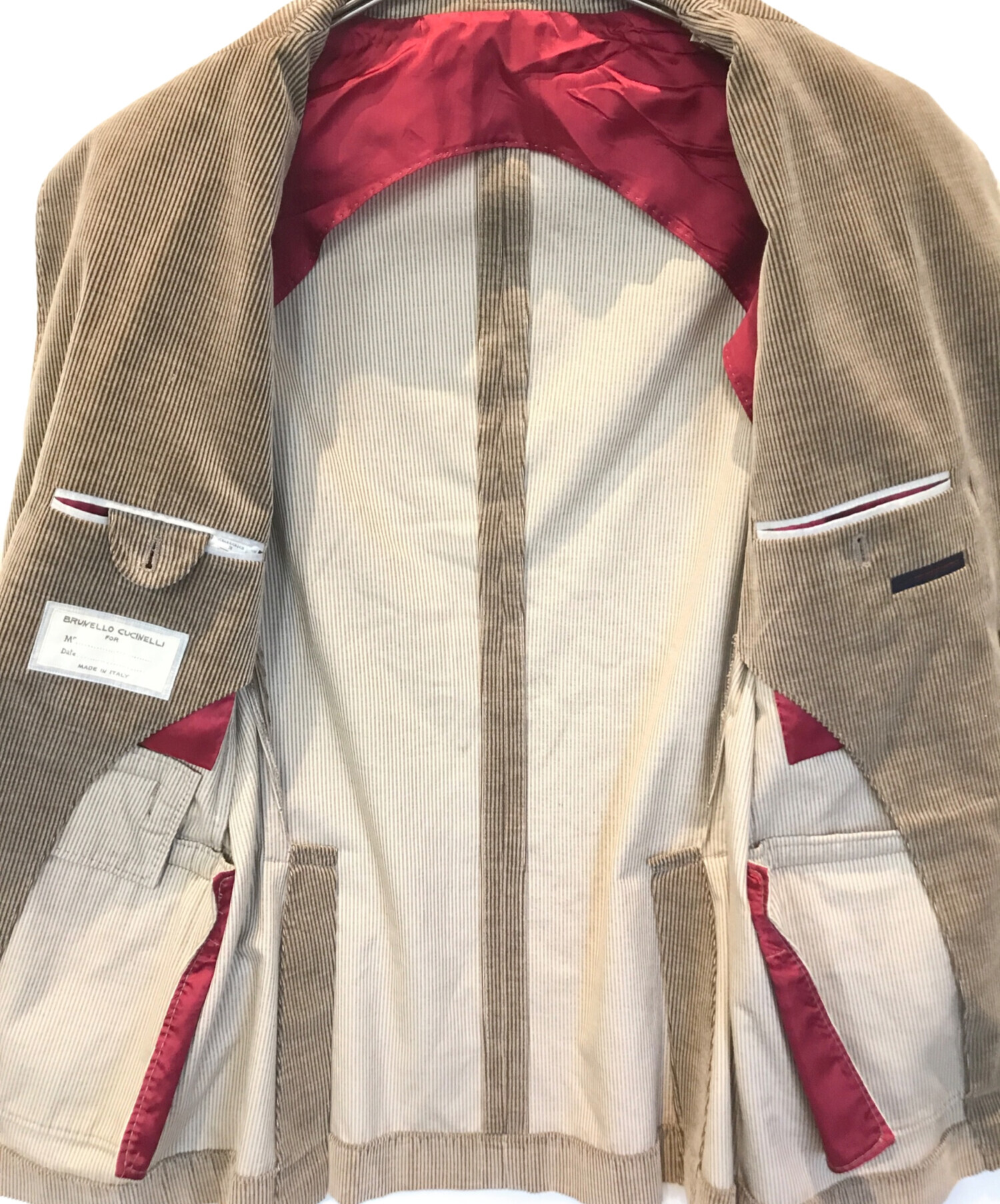 中古・古着通販】BRUNELLO CUCINELLI (ブルネロクチネリ) コーデュロイダブルジャケット ブラウン サイズ:50｜ブランド・古着通販  トレファク公式【TREFAC FASHION】スマホサイト