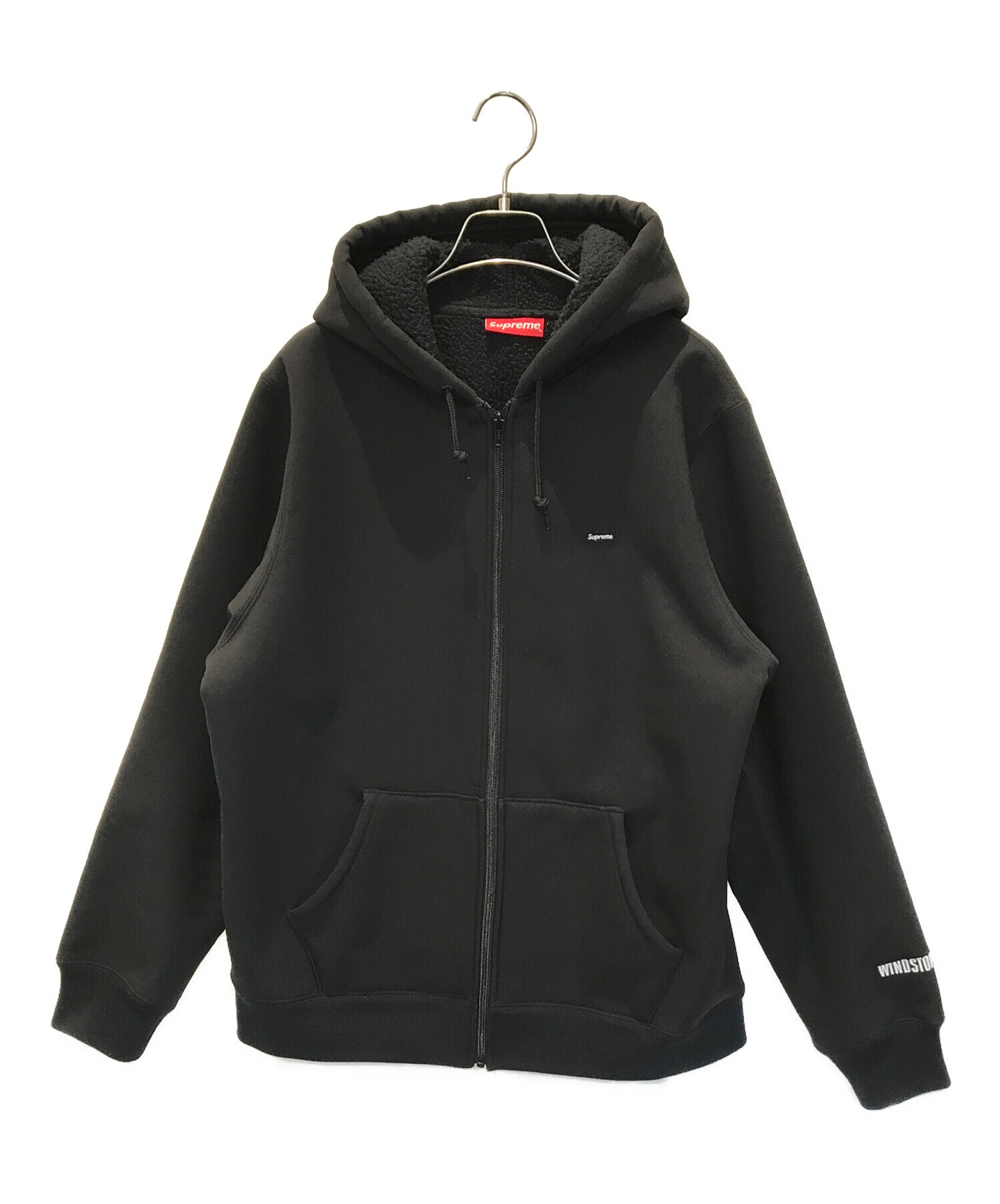 SUPREME (シュプリーム) windstopper zip up Hooded sweat ブラック サイズ:M