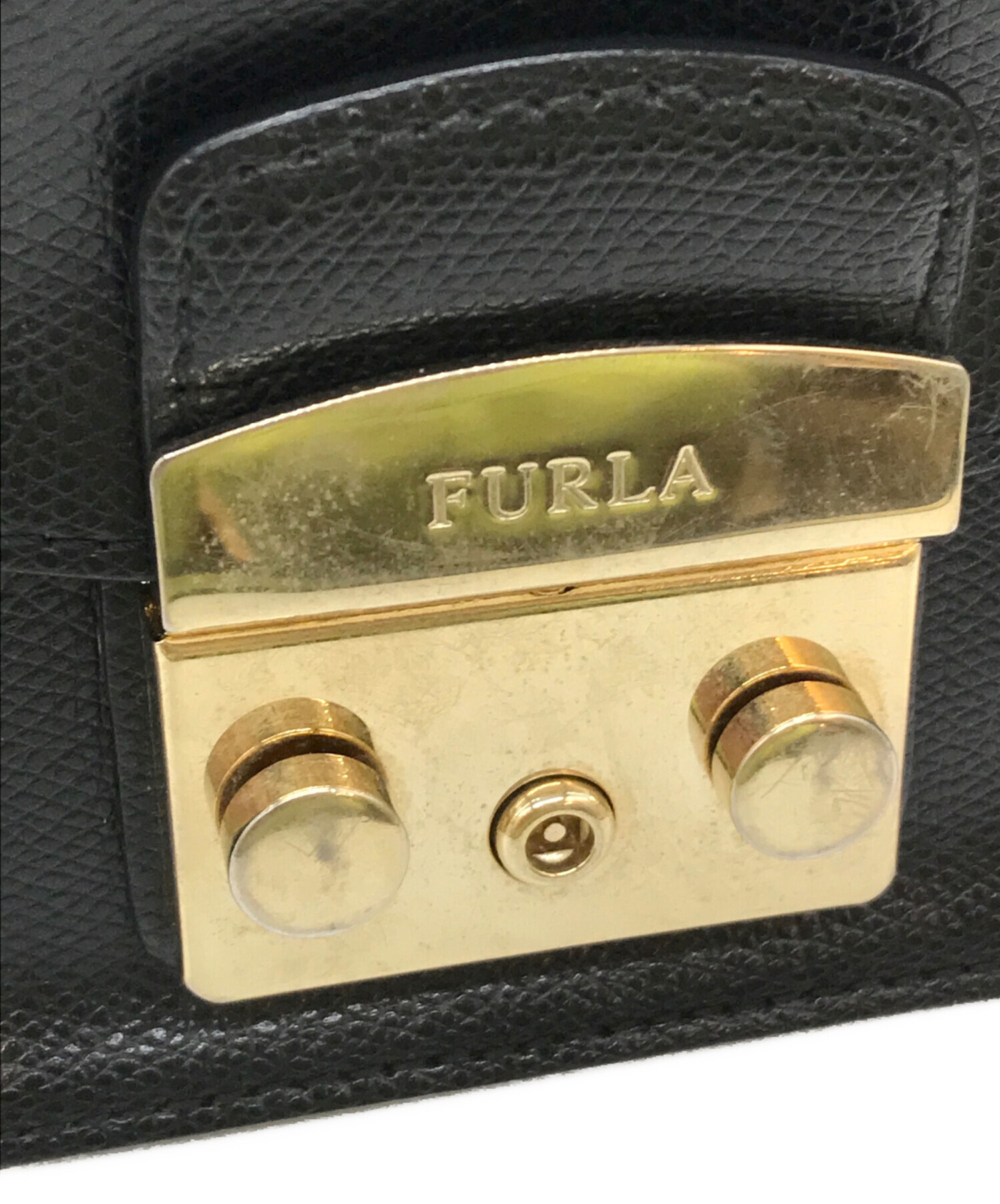 中古・古着通販】FURLA (フルラ) メトロポリスカスタム フラップチェーンショルダーバッグ 268572 ブラック｜ブランド・古着通販  トレファク公式【TREFAC FASHION】スマホサイト