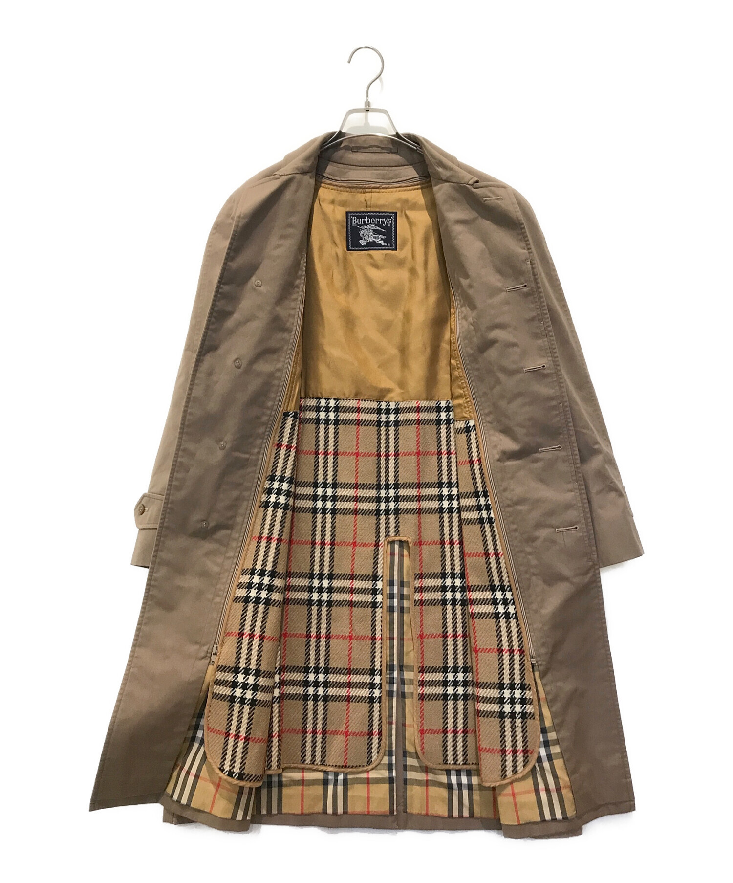 中古・古着通販】Burberry's (バーバリーズ) ノヴァチェック柄ライナー付トレンチコート ブラウン サイズ:胸囲90  身長165｜ブランド・古着通販 トレファク公式【TREFAC FASHION】スマホサイト