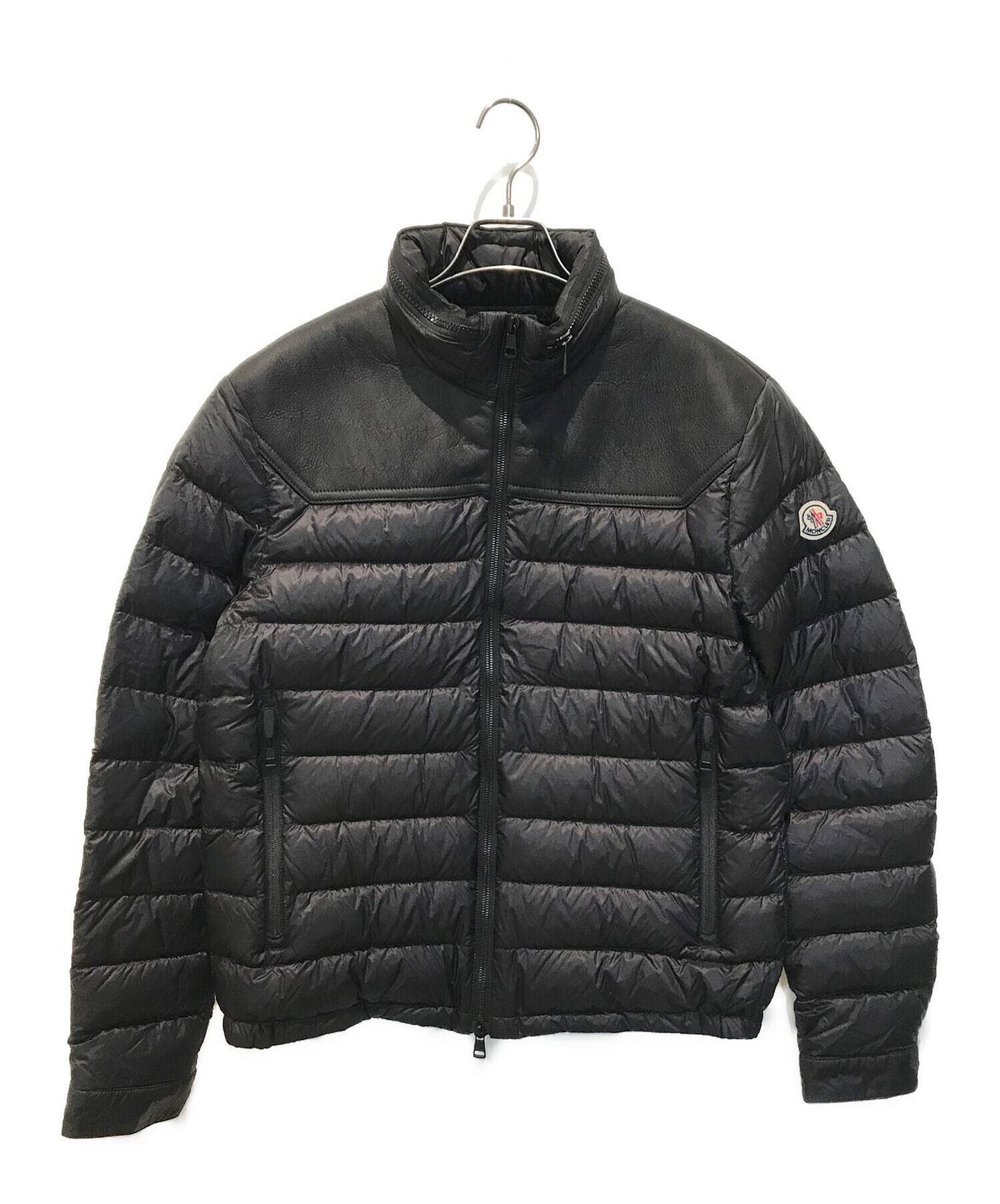 中古・古着通販】MONCLER (モンクレール) ムートン切替ダウンジャケット ブラック サイズ:2｜ブランド・古着通販 トレファク公式【TREFAC  FASHION】スマホサイト