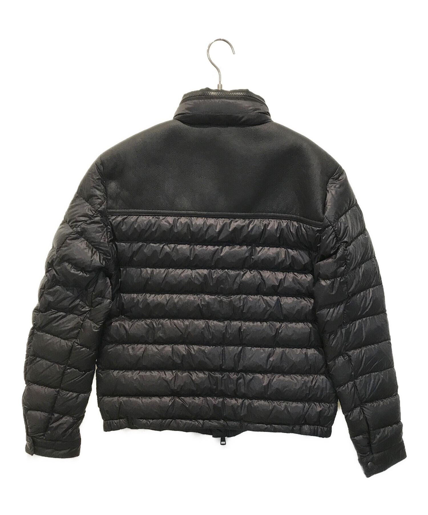 中古・古着通販】MONCLER (モンクレール) ムートン切替ダウンジャケット ブラック サイズ:2｜ブランド・古着通販 トレファク公式【TREFAC  FASHION】スマホサイト