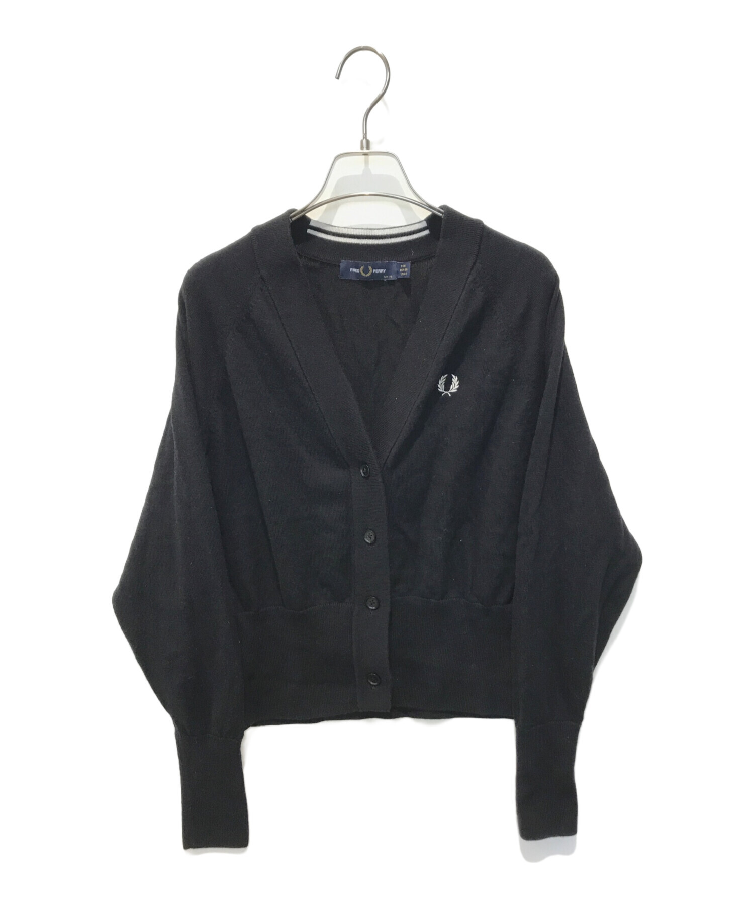 中古・古着通販】FRED PERRY (フレッドペリー) ショート丈カーディガン ブラック サイズ:UK10｜ブランド・古着通販  トレファク公式【TREFAC FASHION】スマホサイト