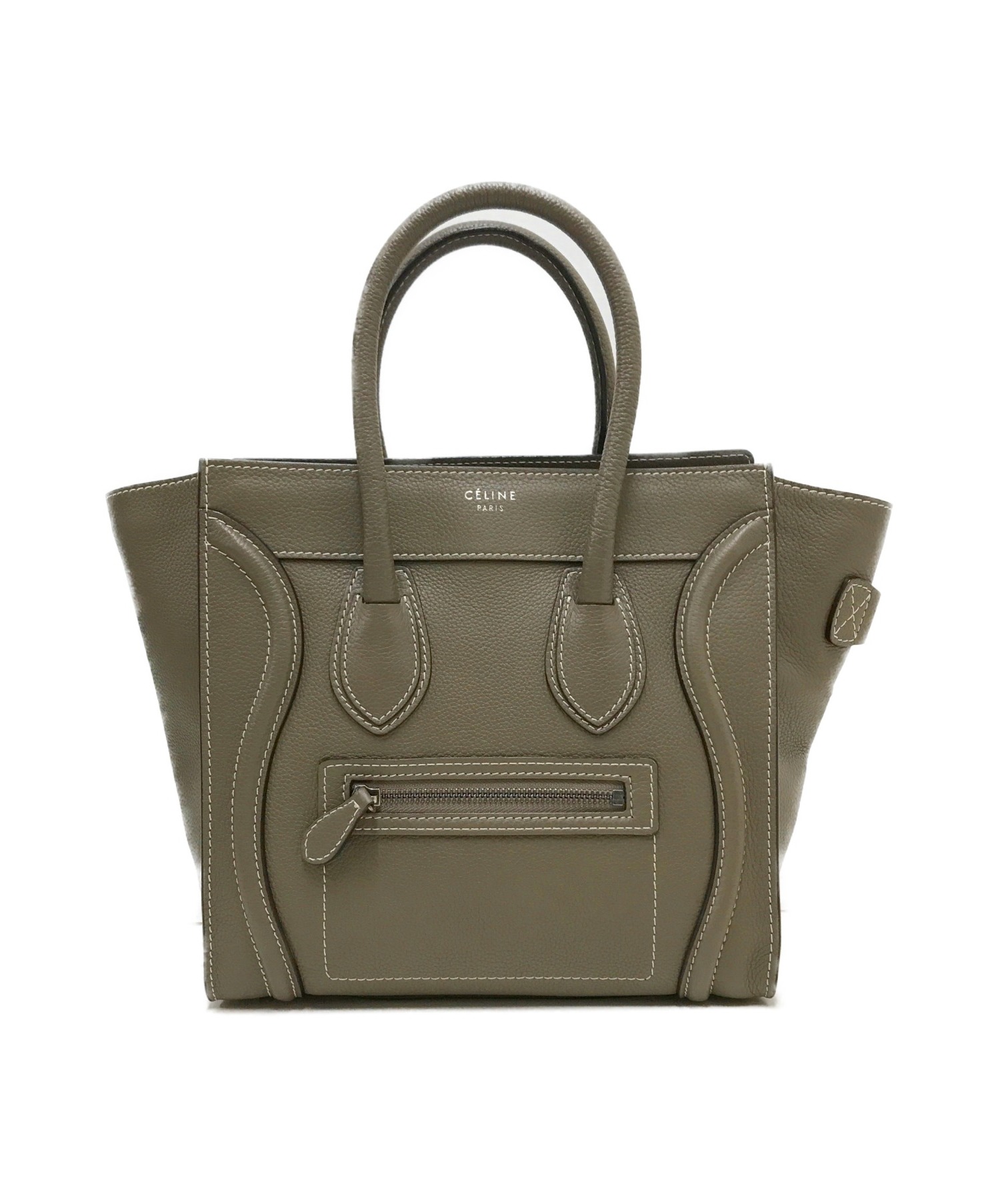 CELINE (セリーヌ) ハンドバッグ ベージュ マイクロショッパー S・AT-0123 S・CU-0123