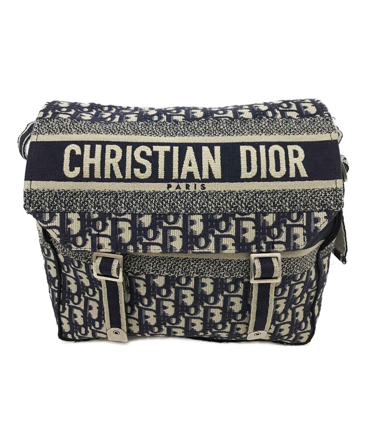 Christian Dior (クリスチャン ディオール) DIORCAMP バッグ ベージュ×ネイビー