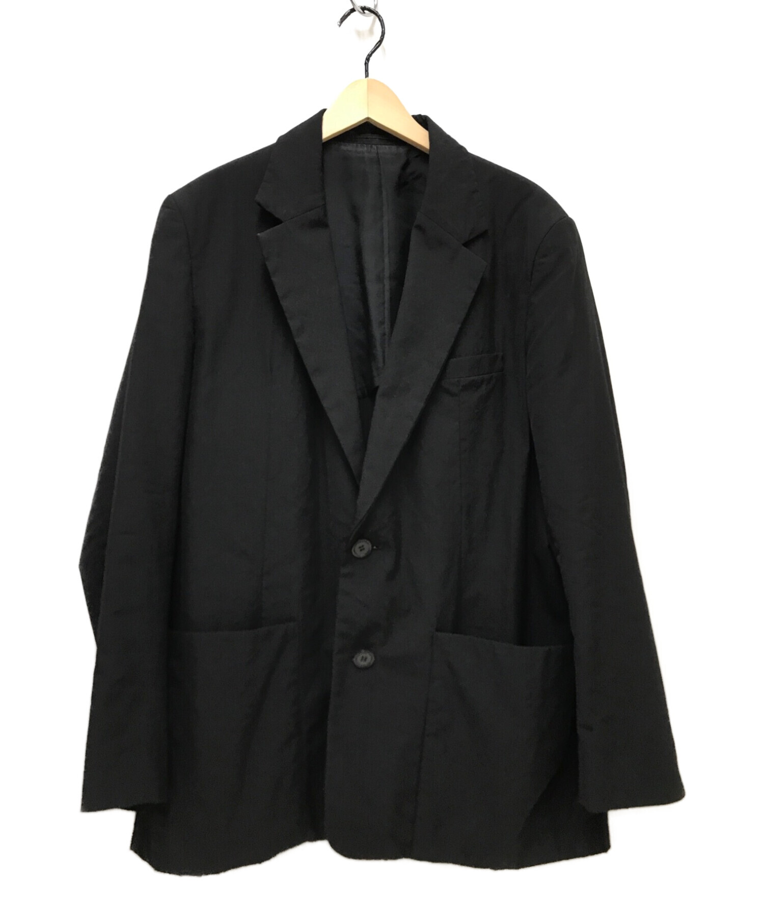 UNUSED (アンユーズド) 20SSウールシルクジャケット ブラック サイズ:2