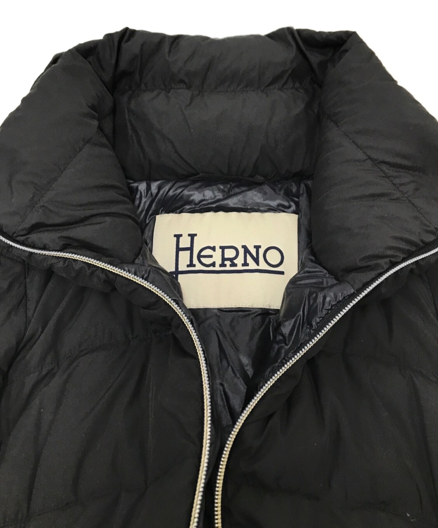 中古・古着通販】HERNO (ヘルノ) ダウンコート ブラック サイズ:42