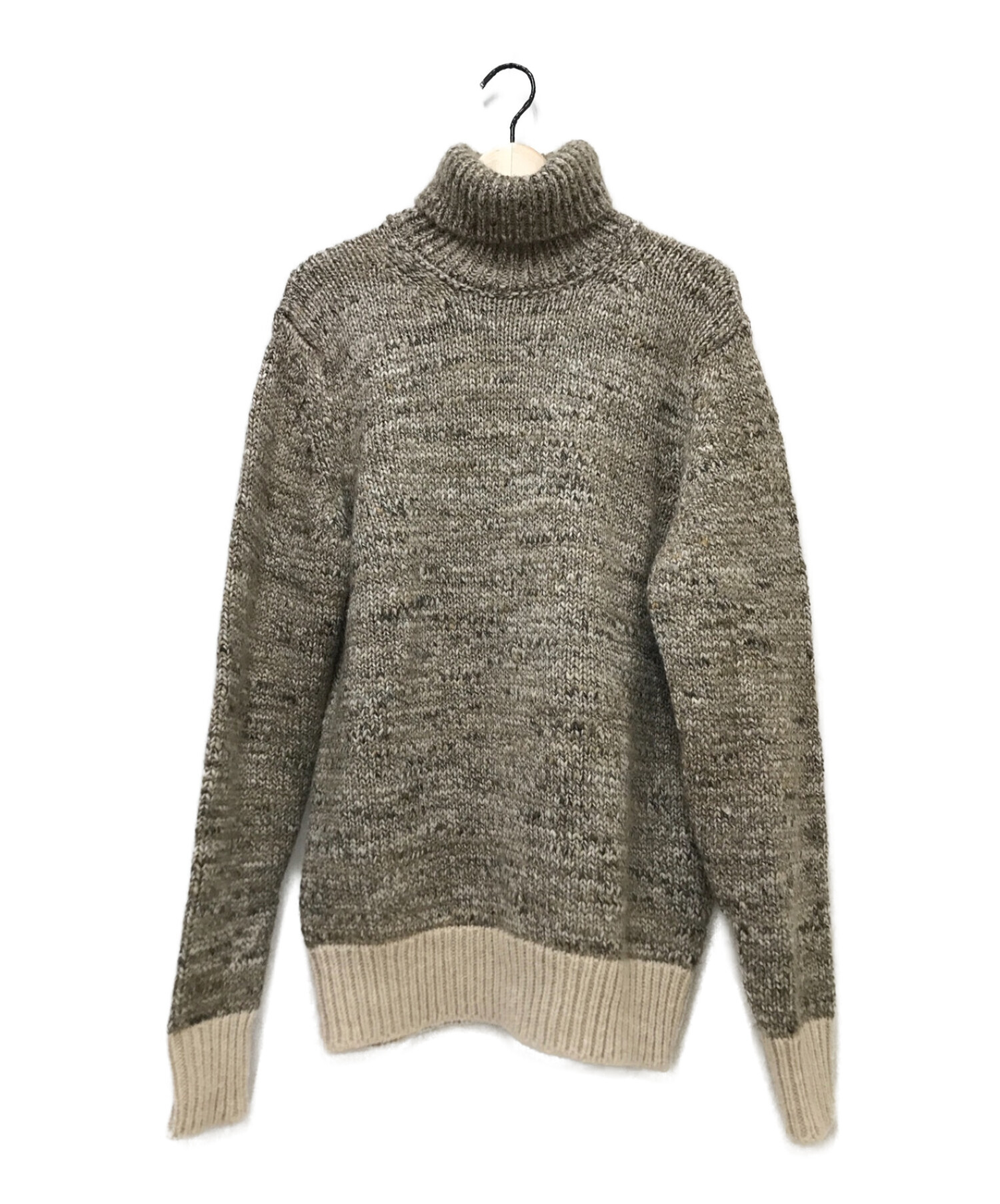 MONCLER (モンクレール) MAGLIONE TRICO タートルネックニット ベージュ サイズ:L