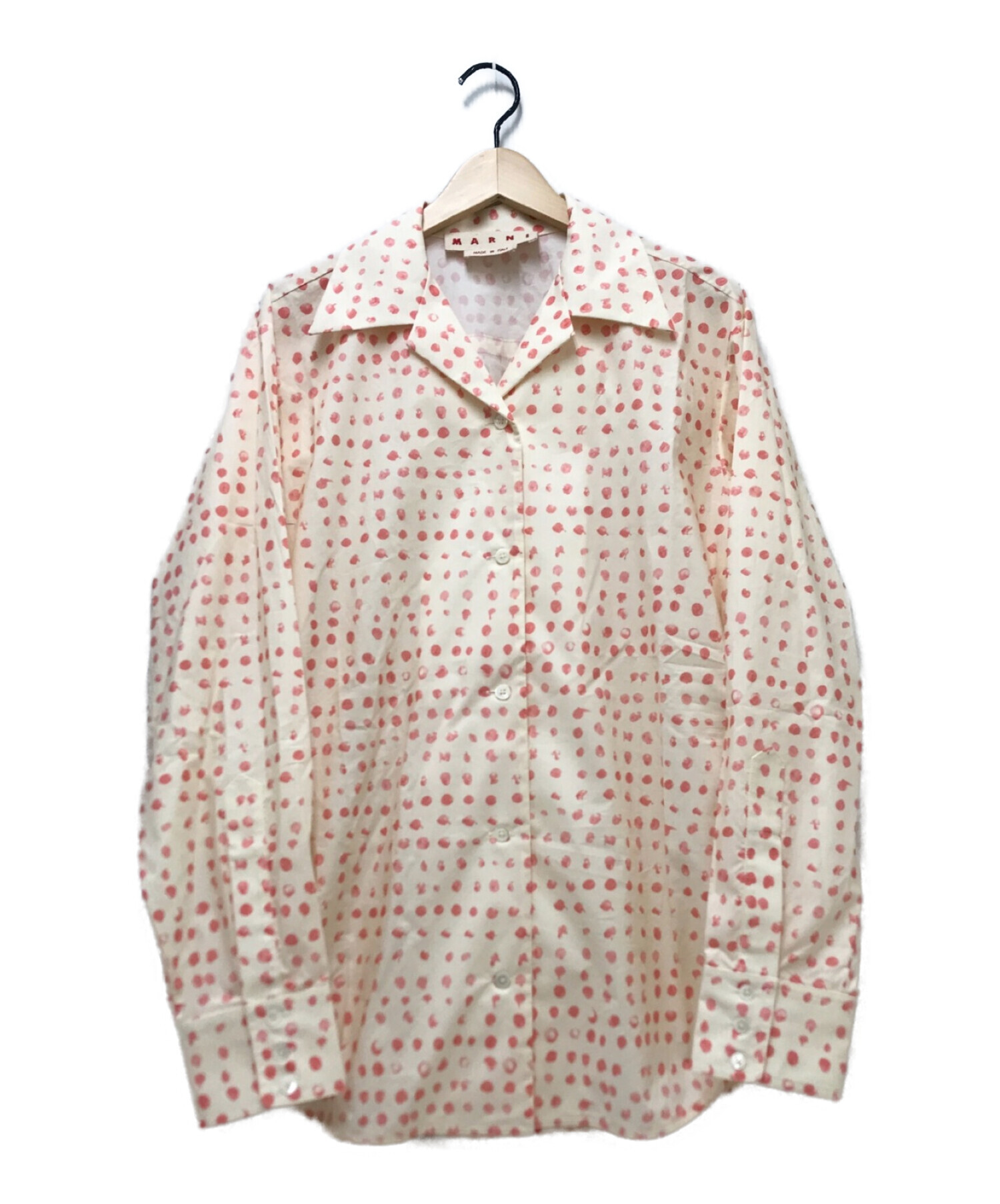 MARNI (マルニ) ドットオープンカラーシャツ ピンク サイズ:44