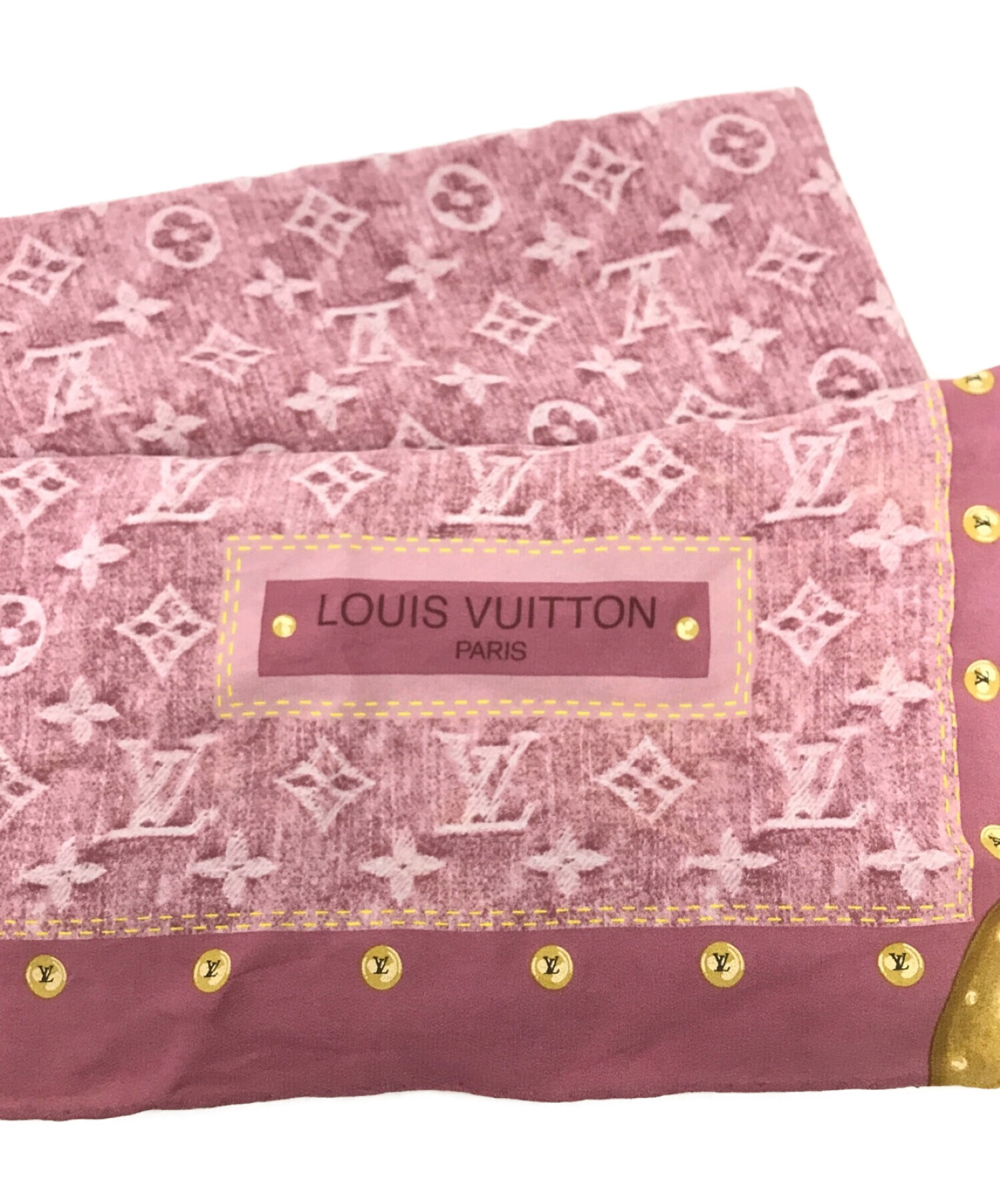 LOUIS VUITTON (ルイ ヴィトン) モノグラムシルクスカーフ ピンク