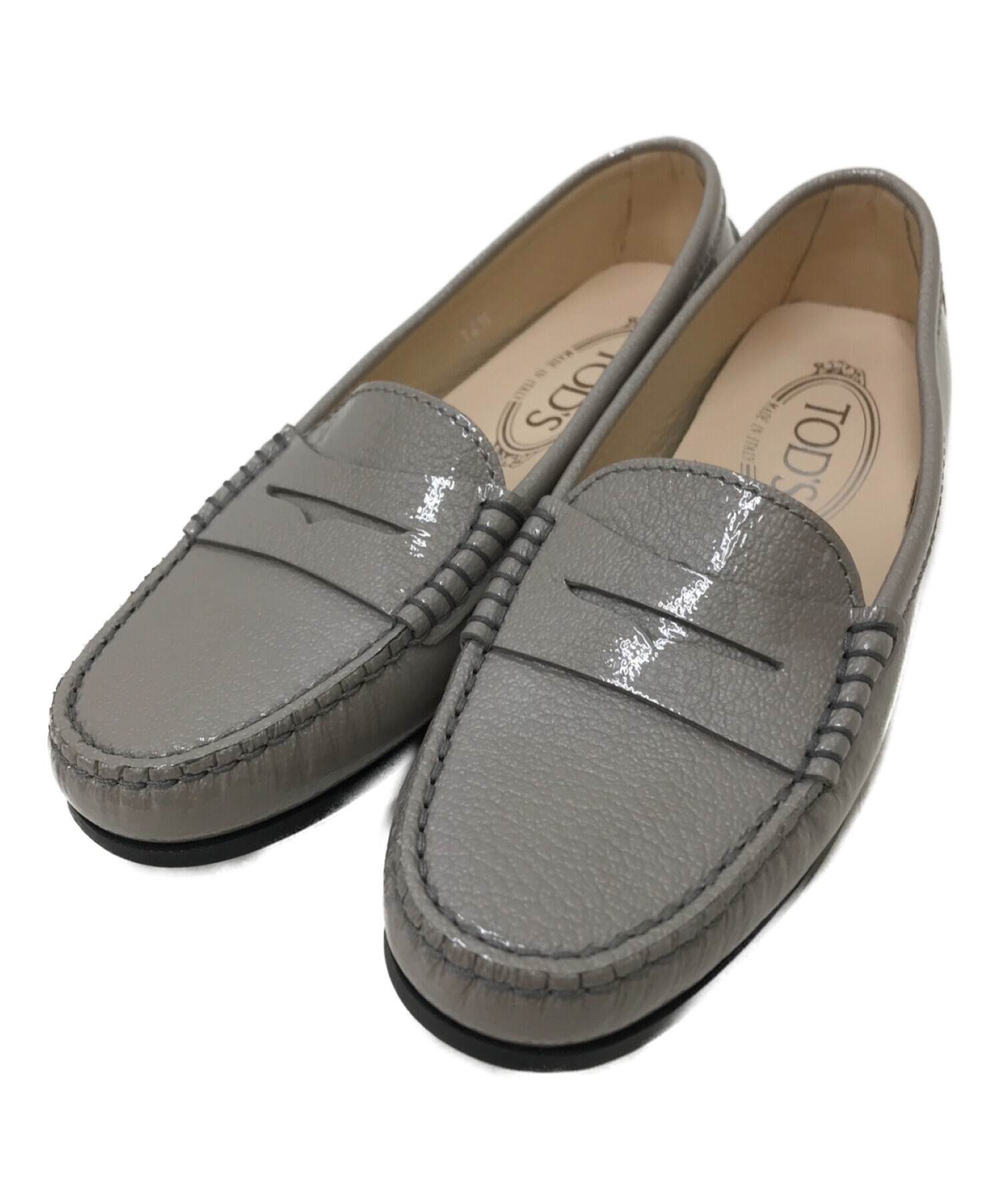 中古・古着通販】TOD'S (トッズ) エナメルローファー グレー サイズ:34