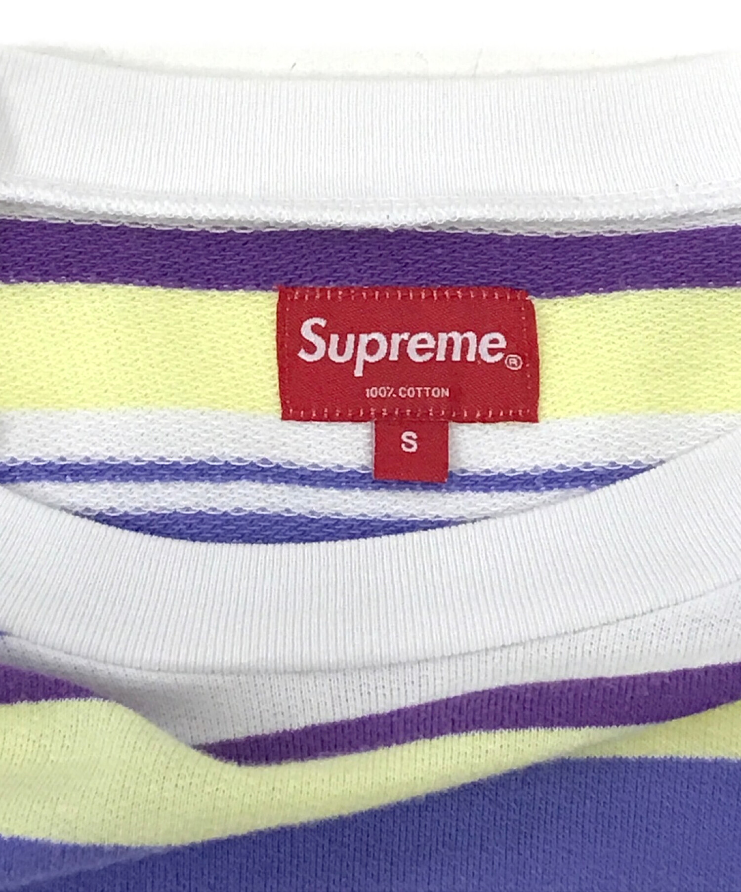 SUPREME (シュプリーム) 18SS MULTI STRIPE TERRY TEE パープル サイズ:S