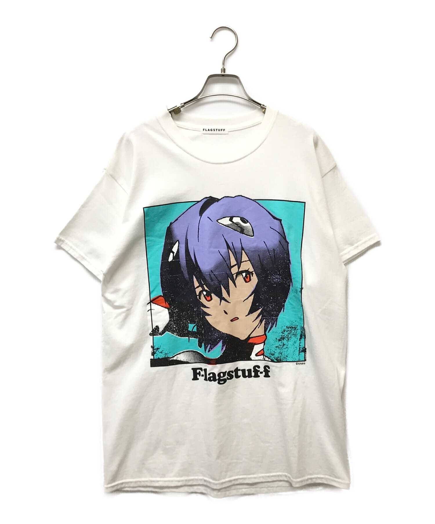 FLAGSTUFF×EVANGELION (フラッグスタッフ×エヴァンゲリオン) プリントTシャツ ホワイト サイズ:L