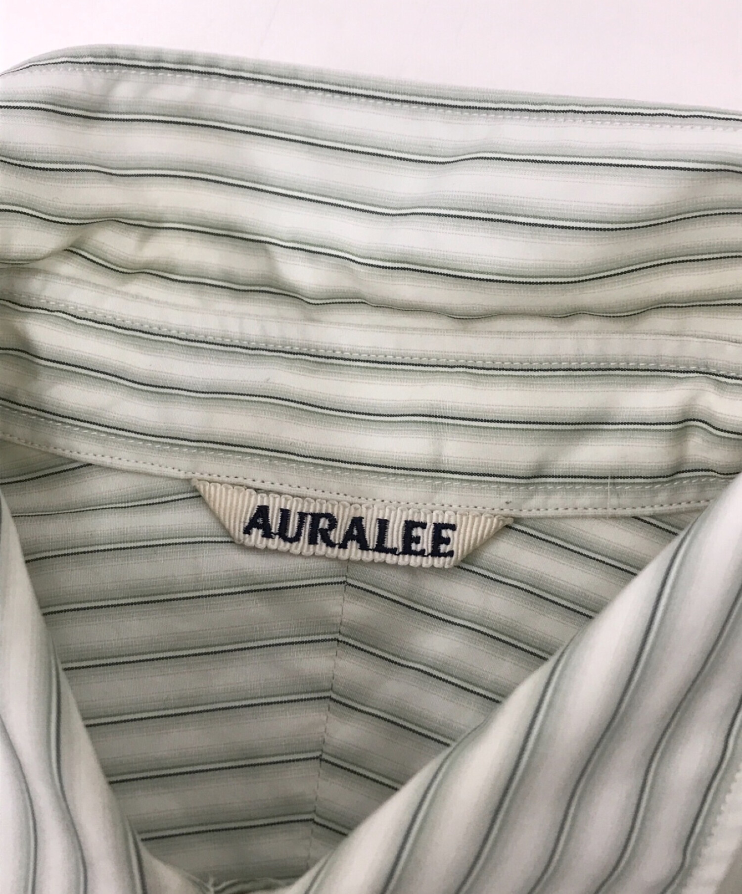 AURALEE (オーラリー) 22SS フィンクス ストライプシャツ ホワイト サイズ:M