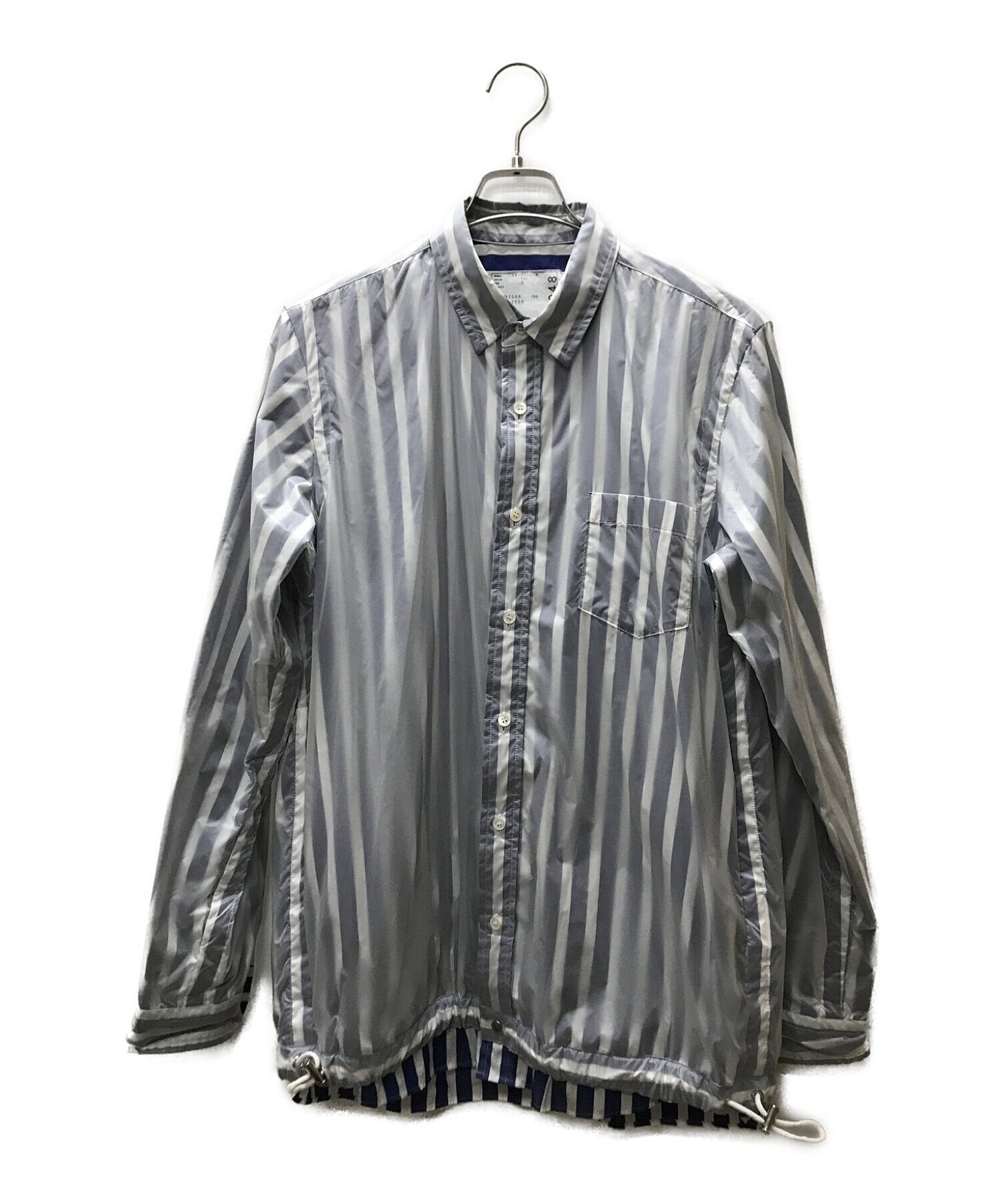 中古・古着通販】sacai (サカイ) ナイロンシャツジャケット ブルー 